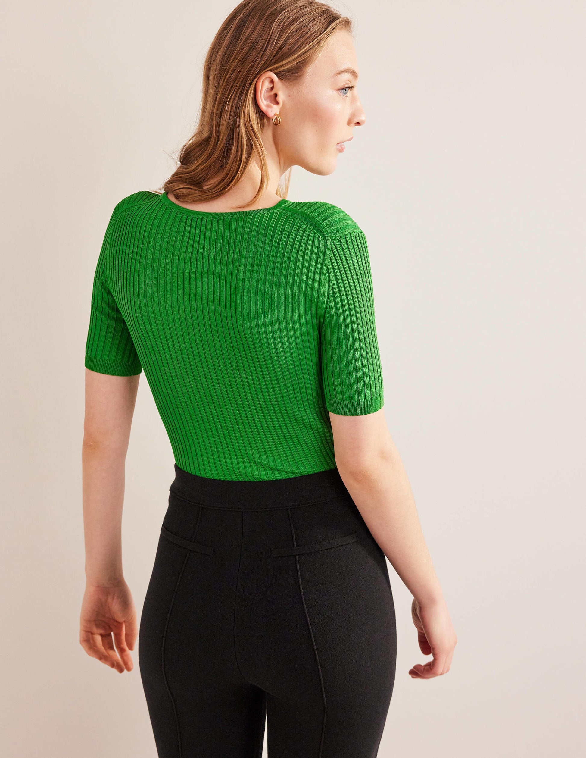 Ribbed Knitted T-Shirt-Frog-3