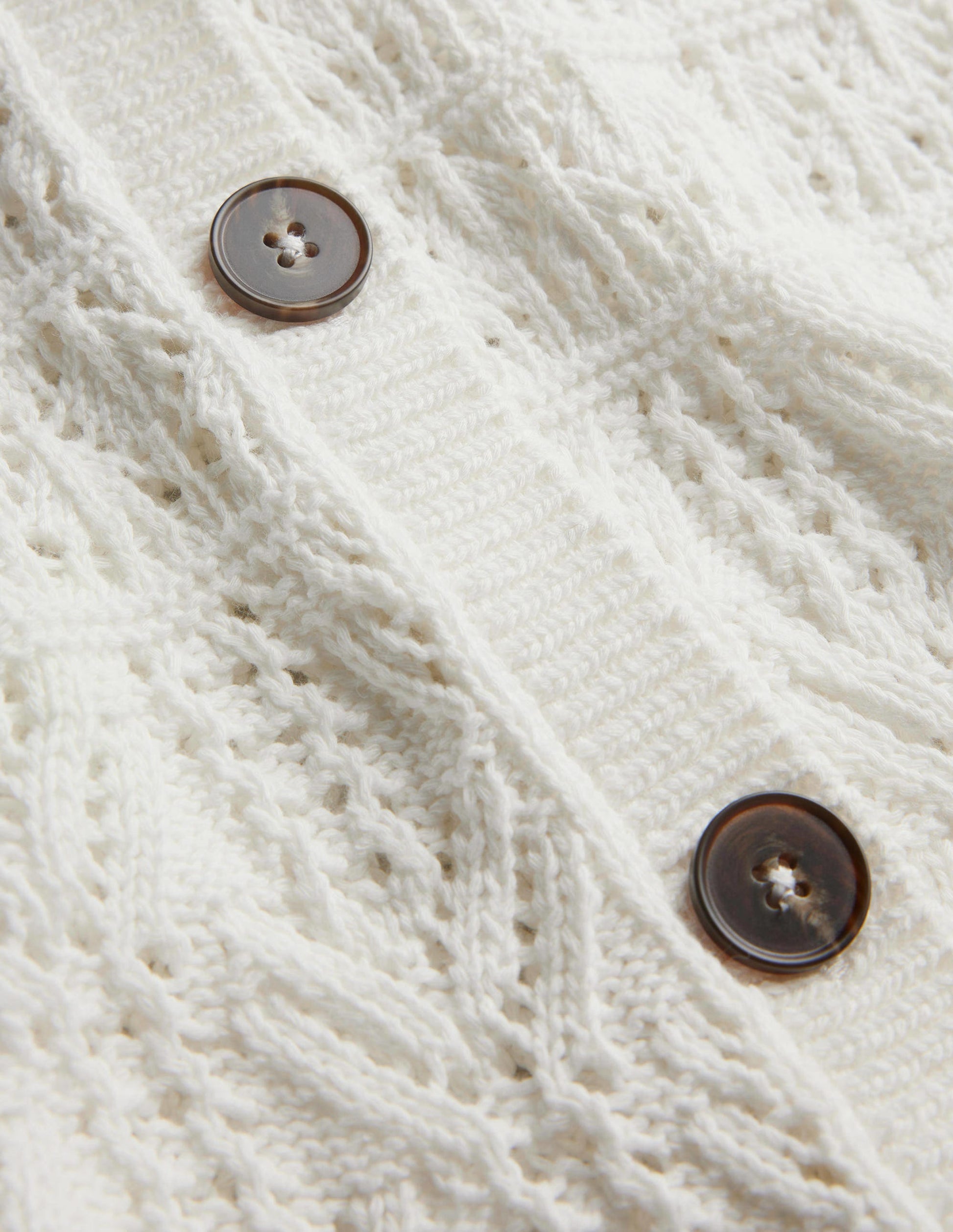 Pointelle Cotton Cardigan-Warm Ivory-7