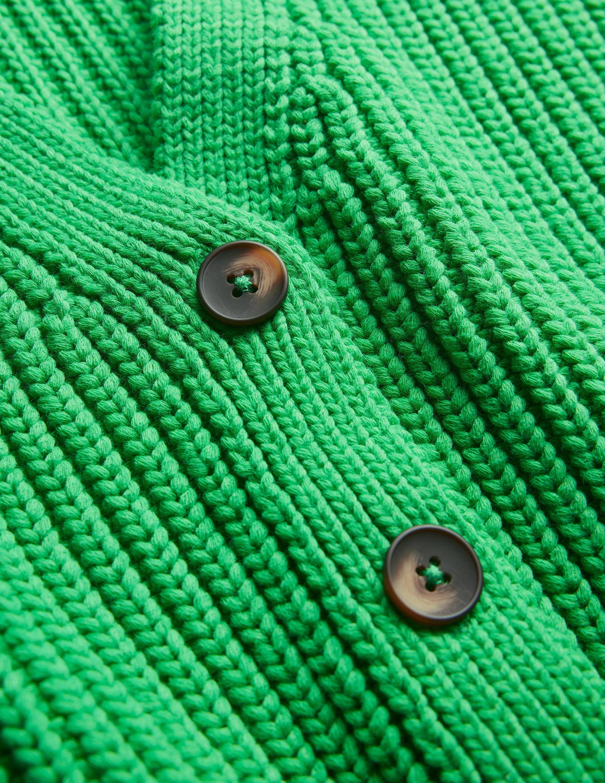 Oversized Ribbed Cardigan-Bright Green - Image 6
