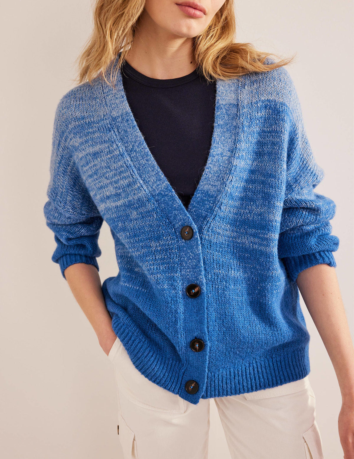 Fluffy Cardigan-Blue Ombre - Image 4