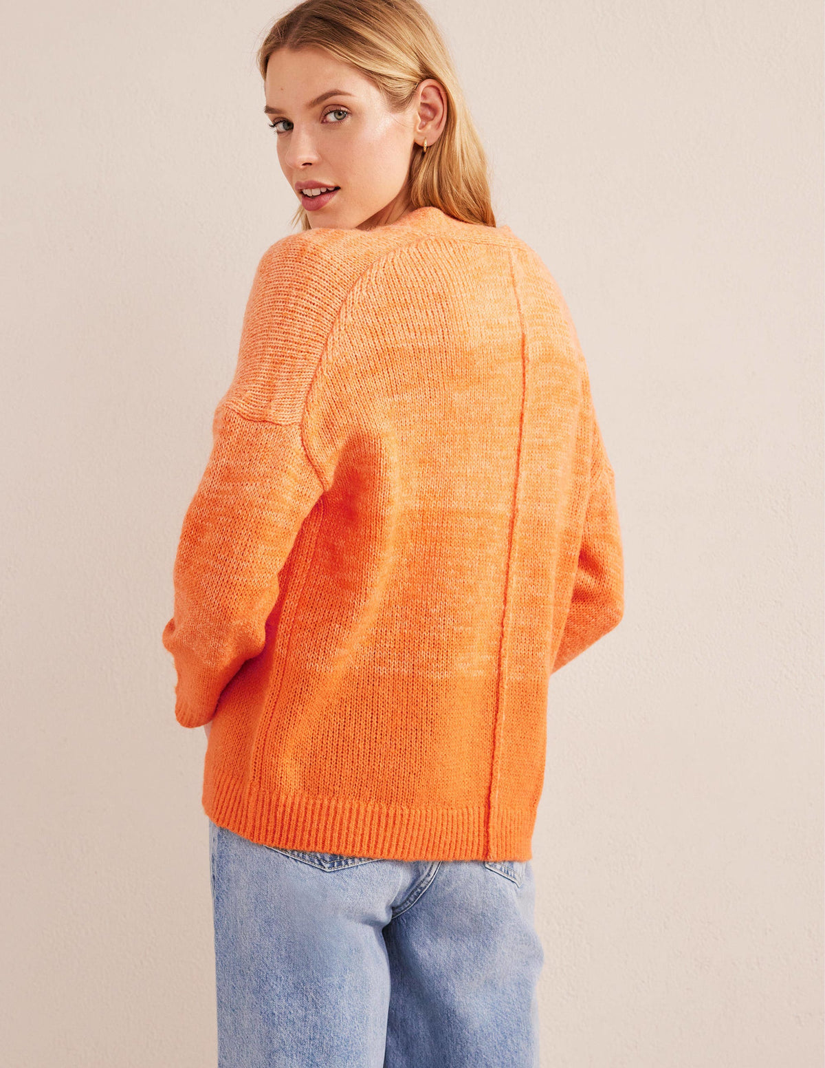 Fluffy Cardigan-Orange Ombre - Image 3