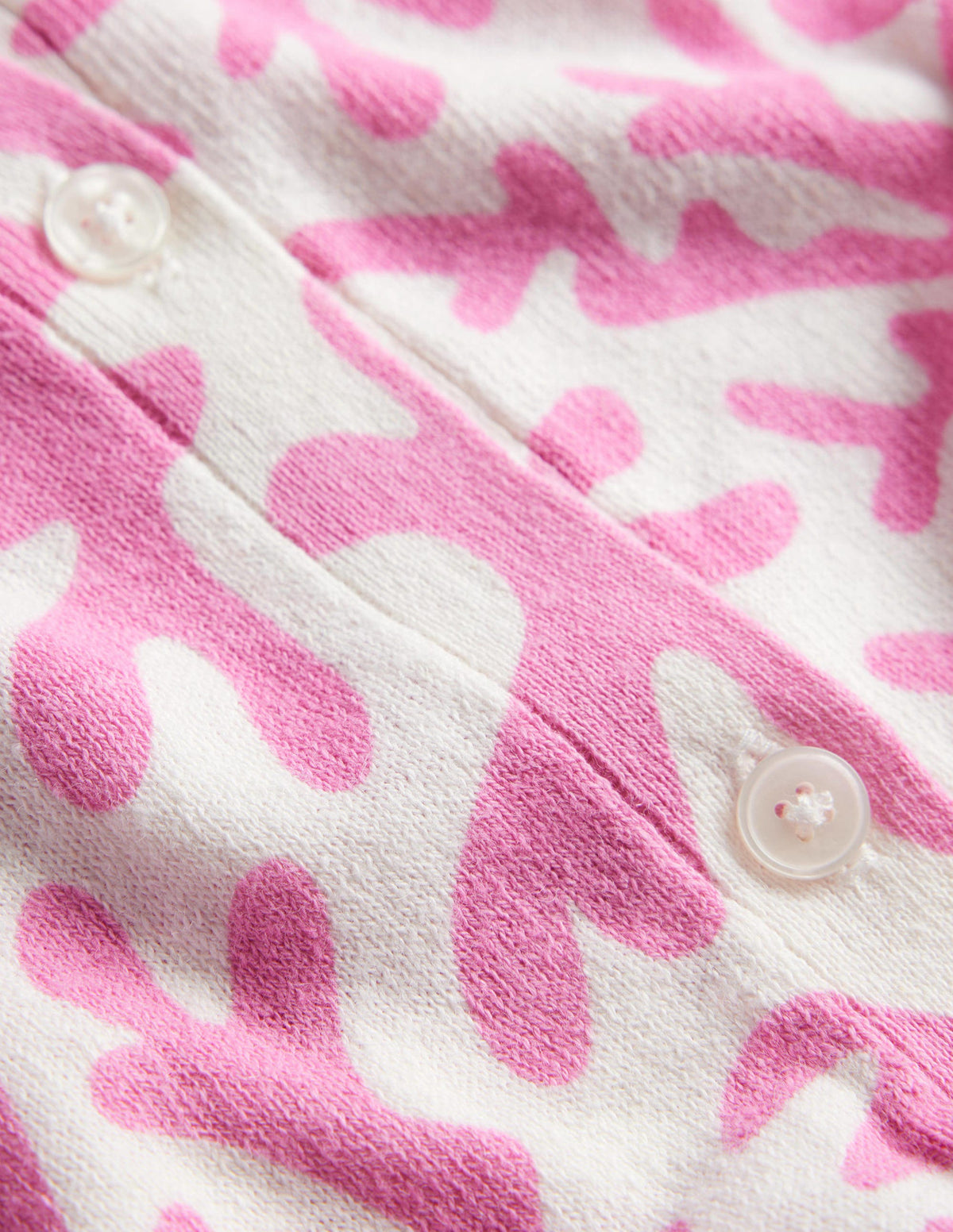Printed Beach Cardigan-Plum Blossom, Abstract Foliage - Image 6