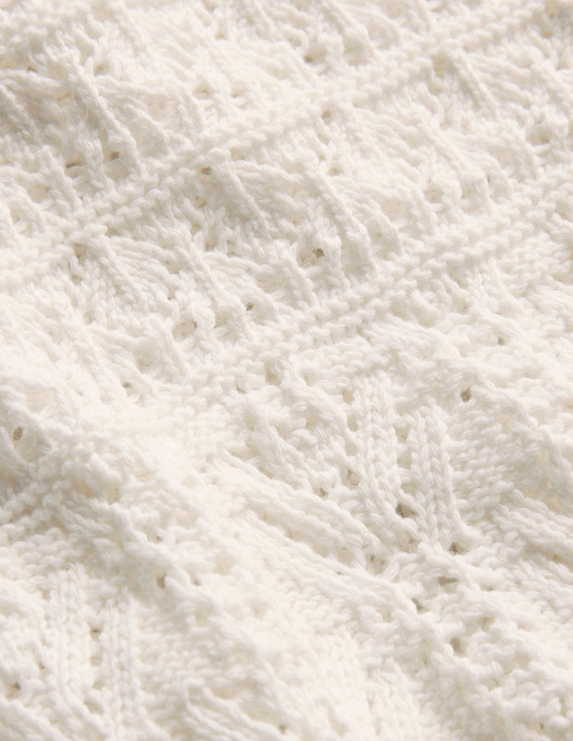 Pointelle Cotton Sweater-Warm Ivory-6