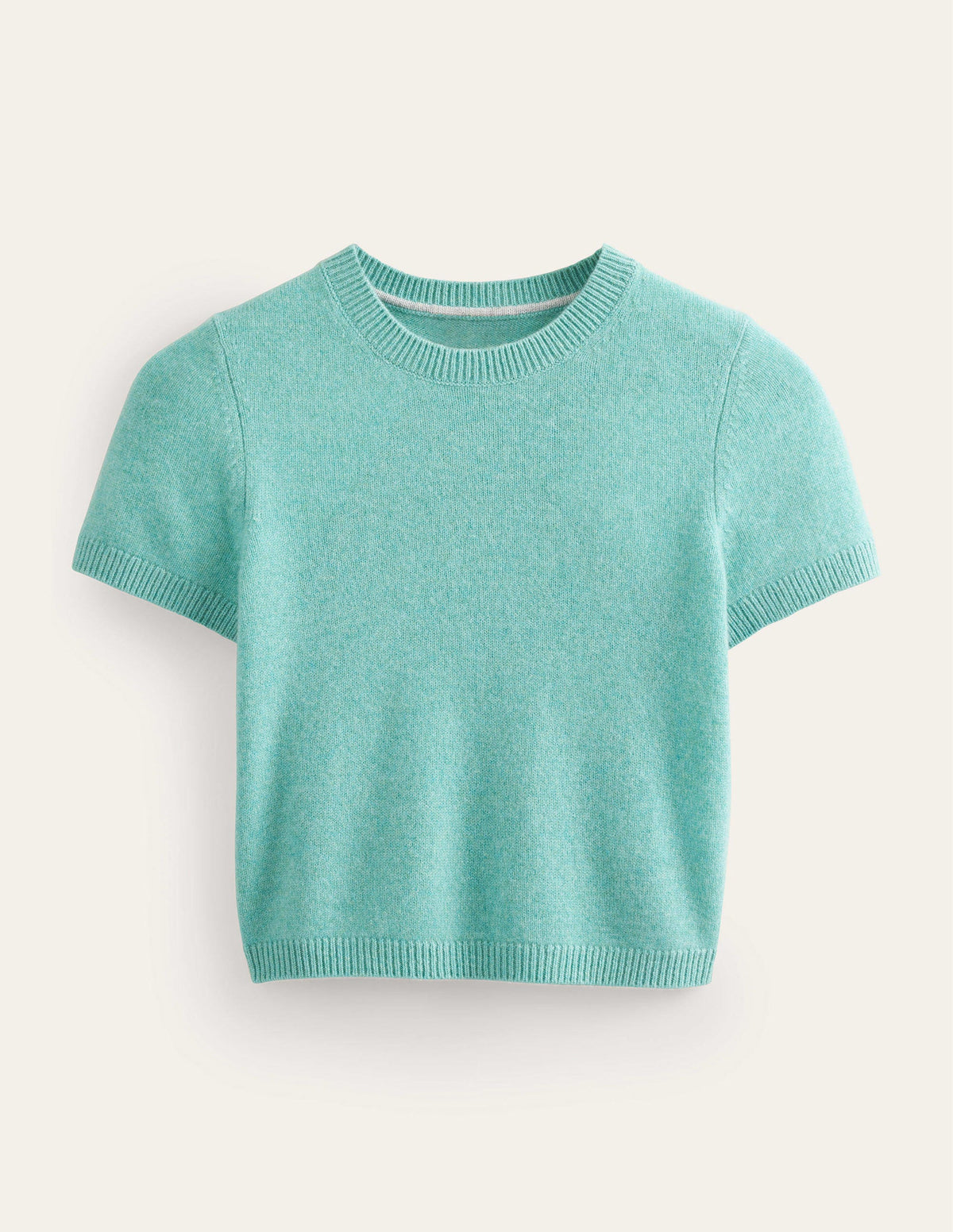 Cropped Cashmere T-Shirt-Indian Ocean - Image 5