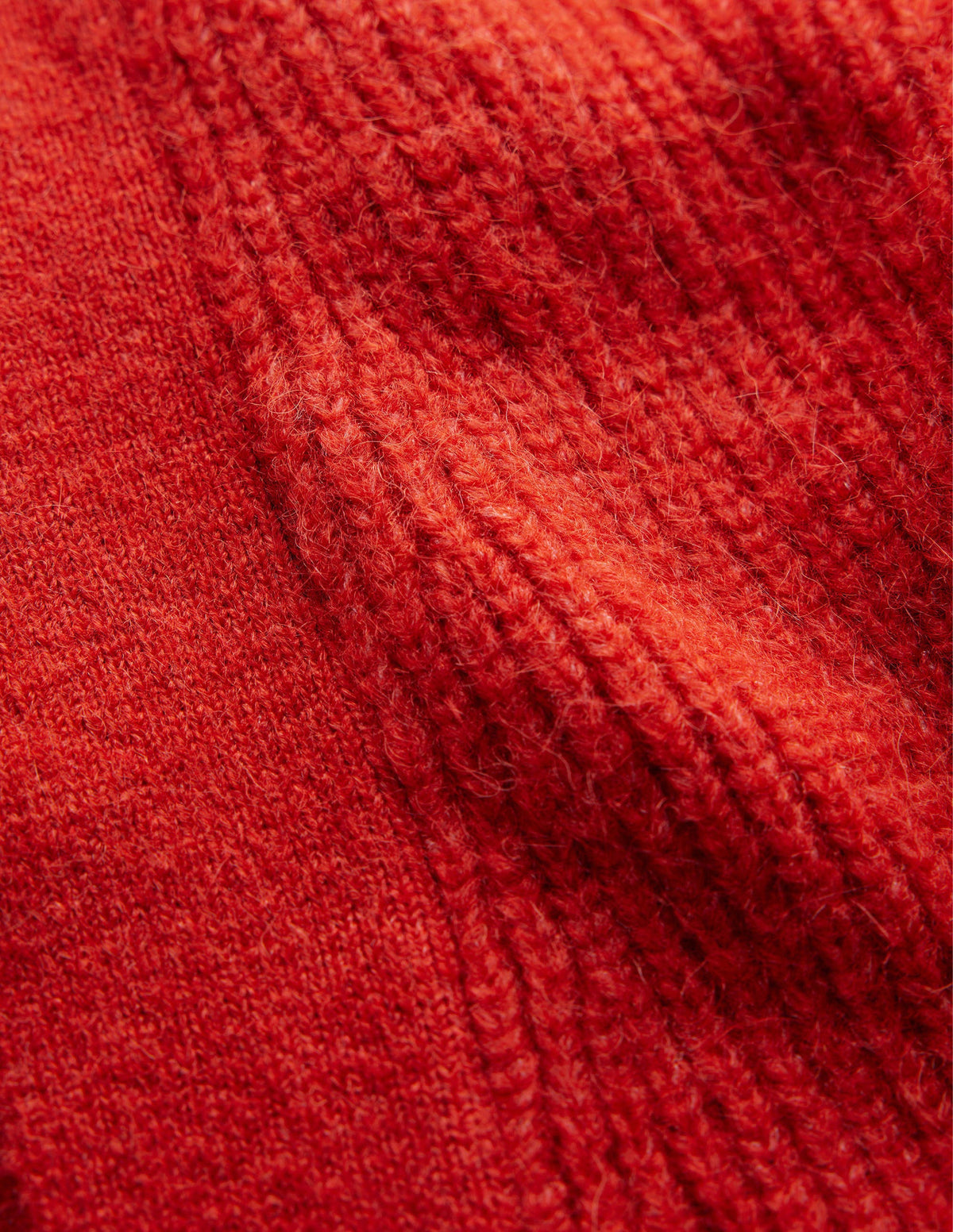 Fluffy Belted Cardigan-Tomato-6