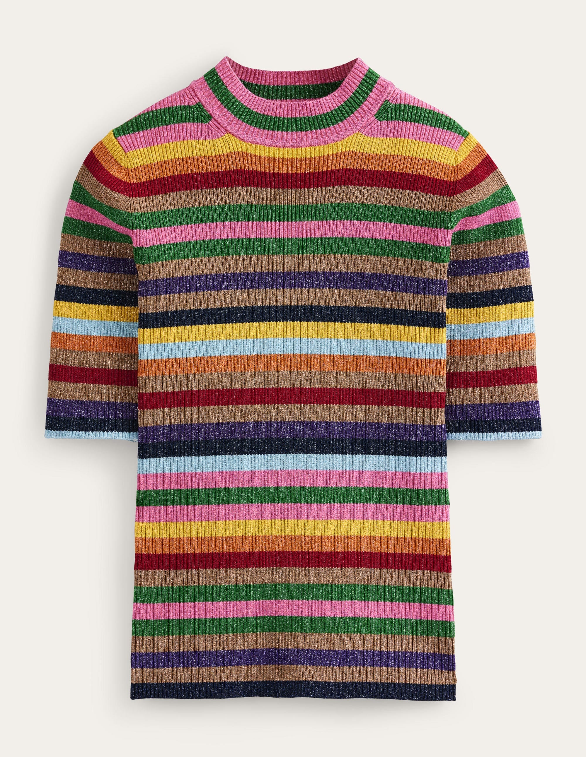 Sparkle High Neck Top-Sparkle Multi Stripe - Image 5