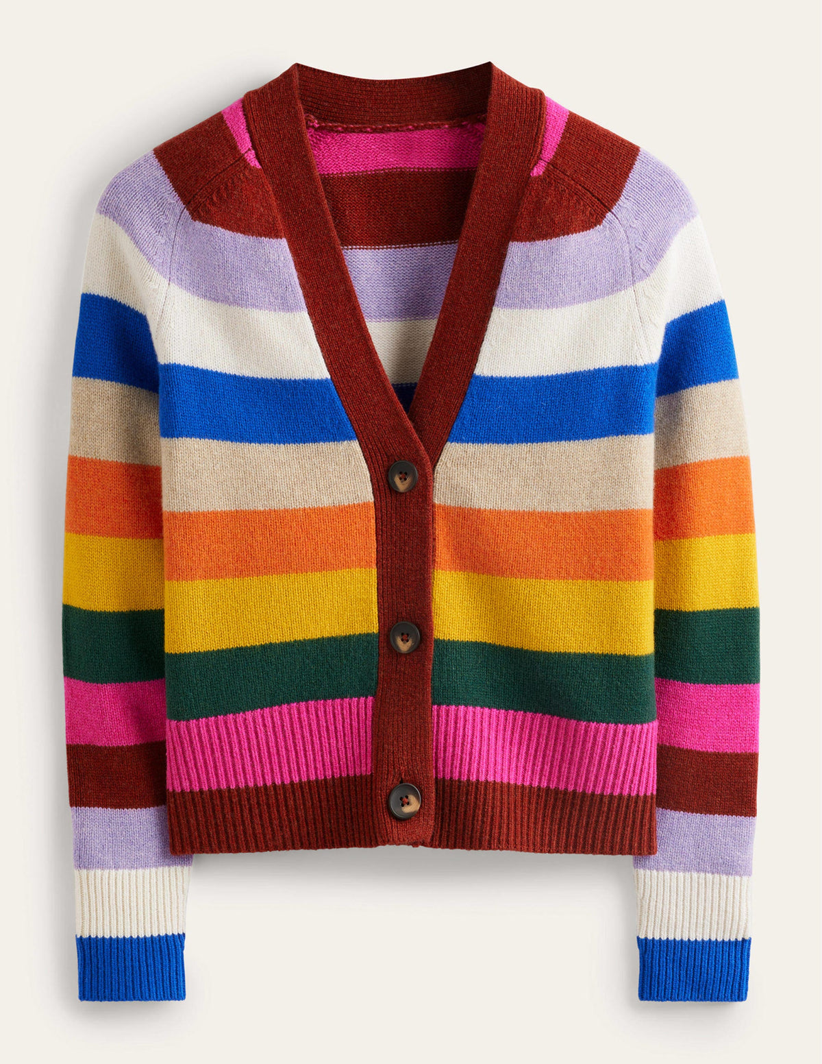 Olivia Merino Cardigan-Rainbow Multi-6