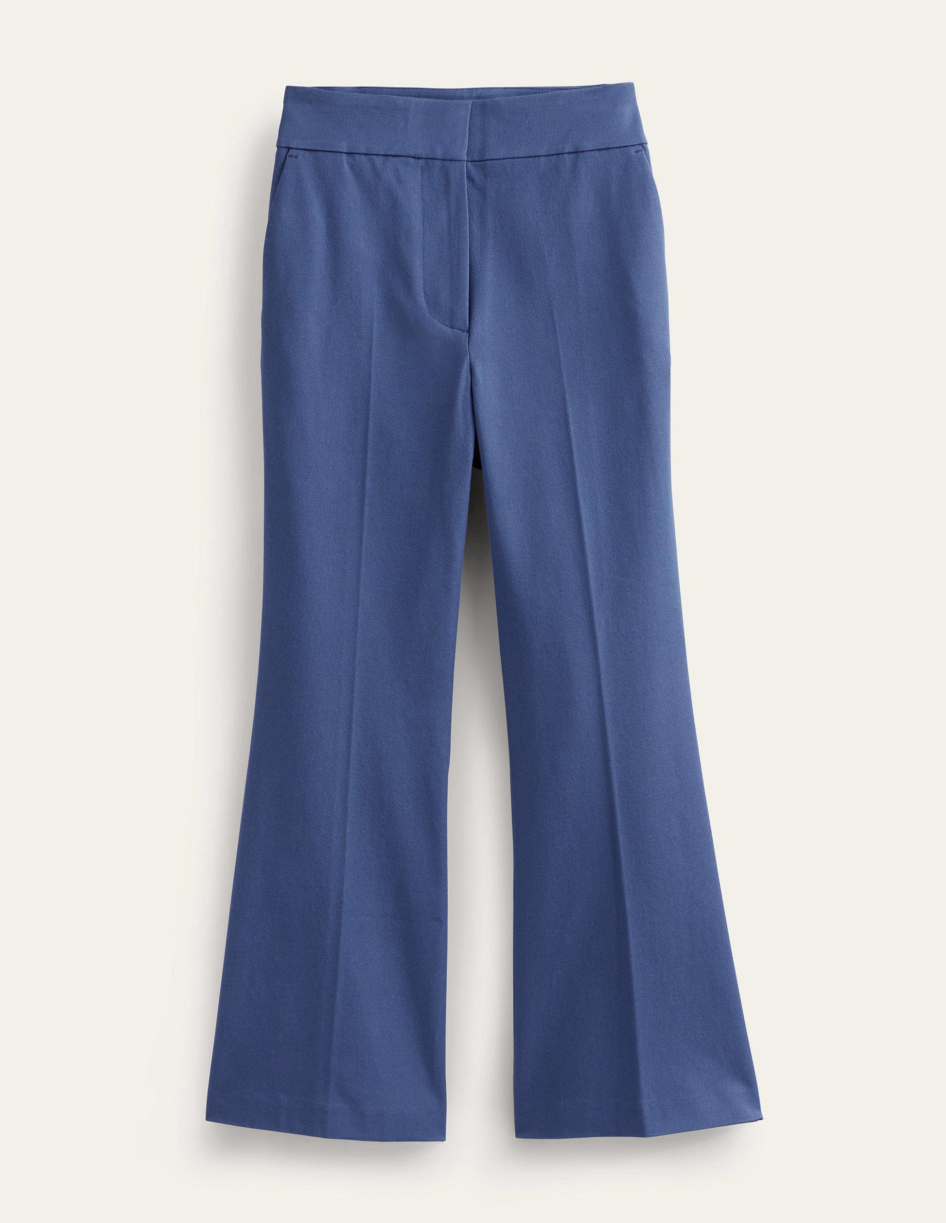 Bi-Stretch Crop Flare Pants-True Blue-6