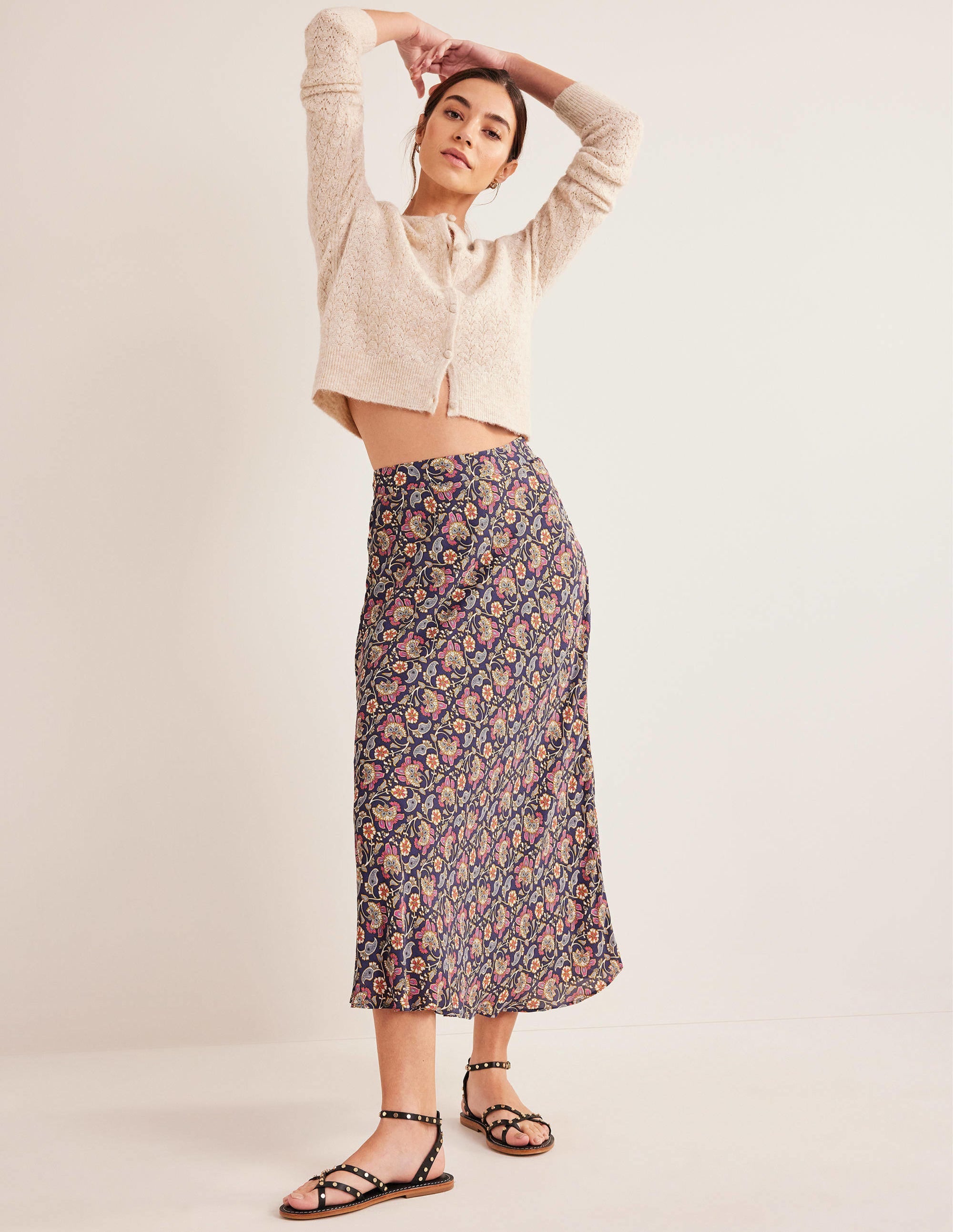 Cecelia Midi Skirt-Nightshadow, Block Paisley - Image 1