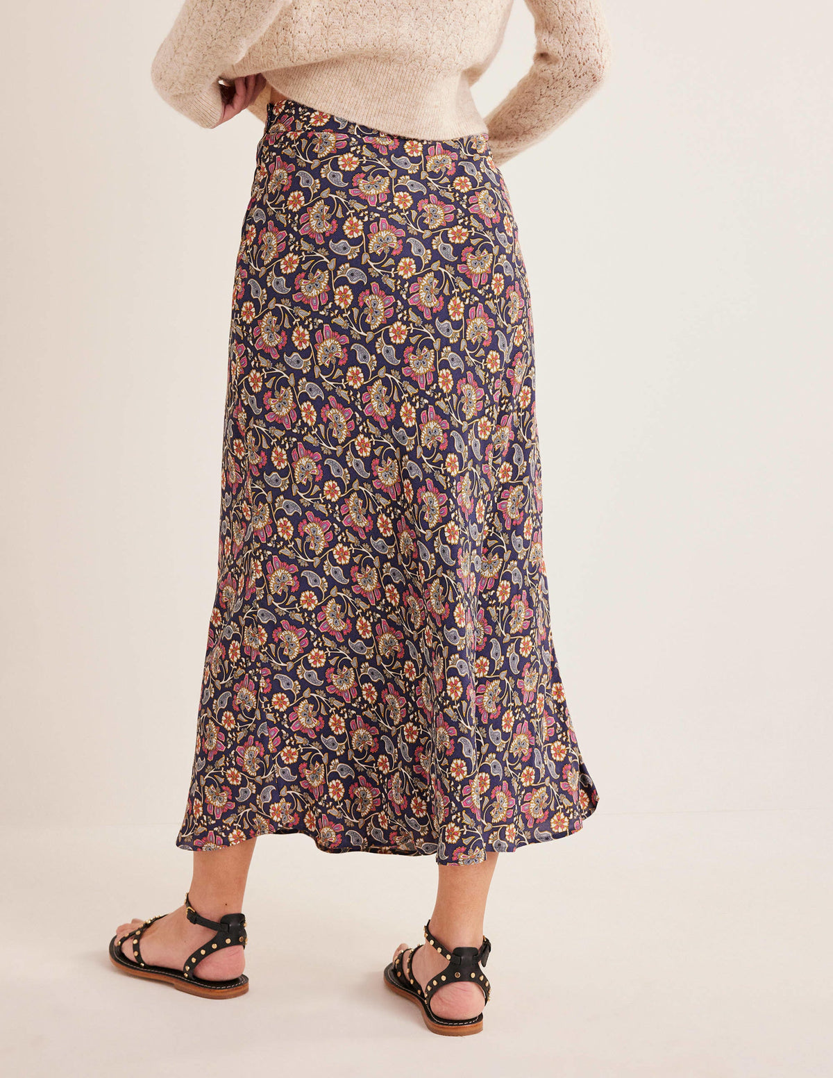 Cecelia Midi Skirt-Nightshadow, Block Paisley - Image 3