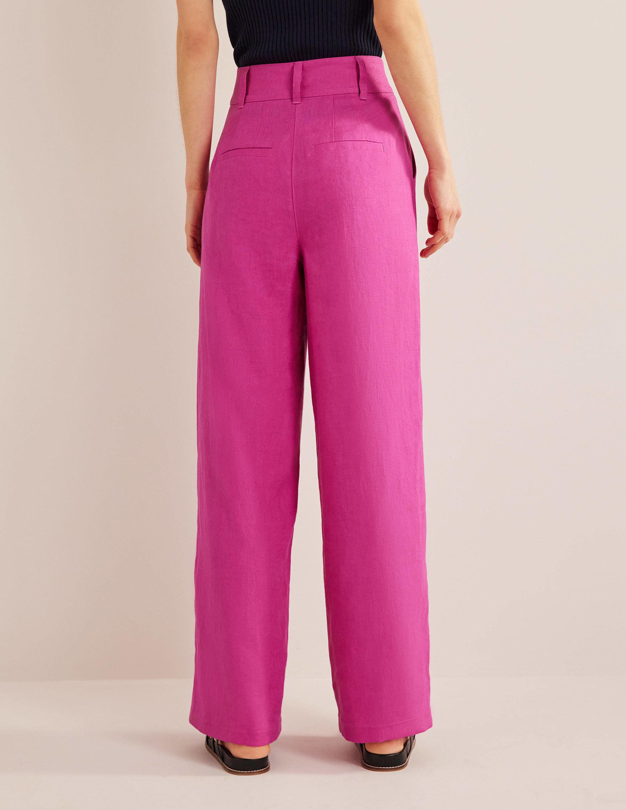 Highbury Linen Pants-Rose Violet - Image 3