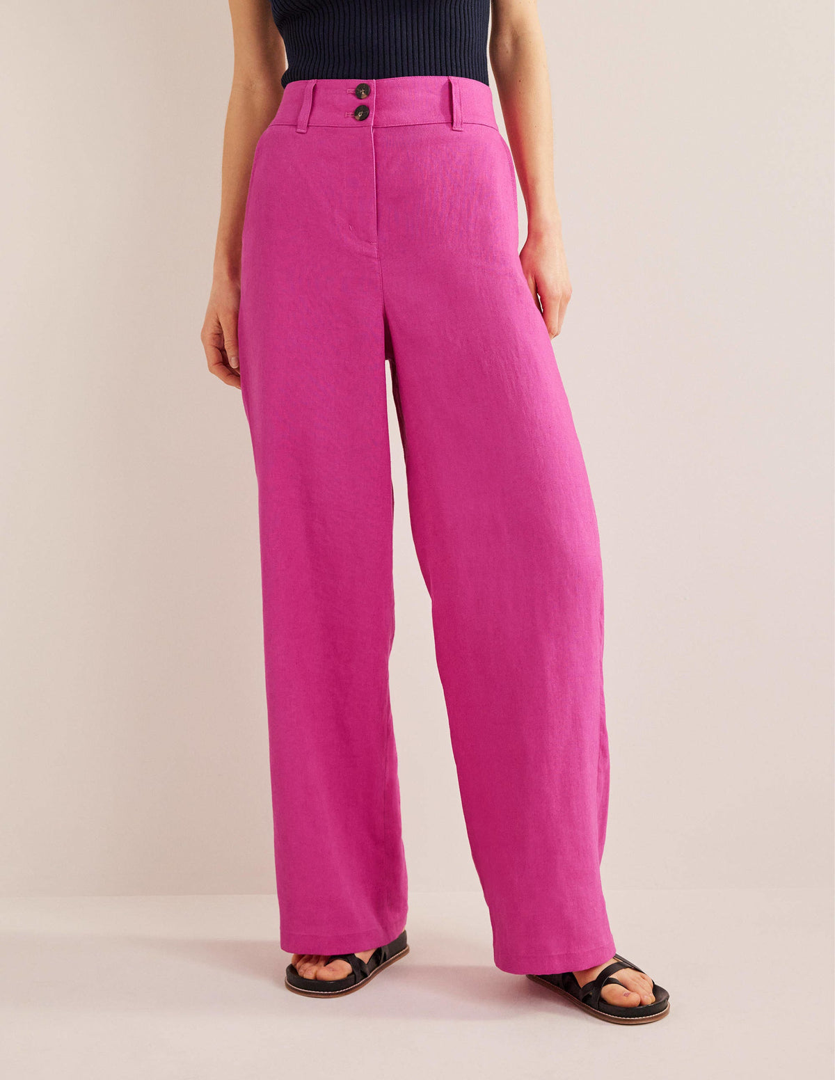 Highbury Linen Pants-Rose Violet-4