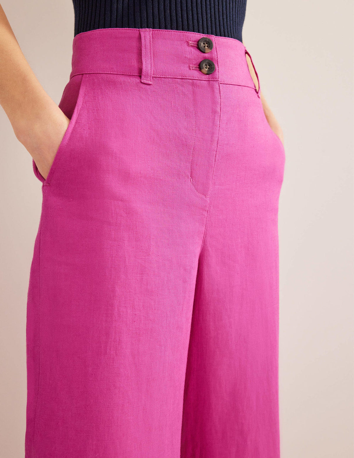 Highbury Linen Pants-Rose Violet-5