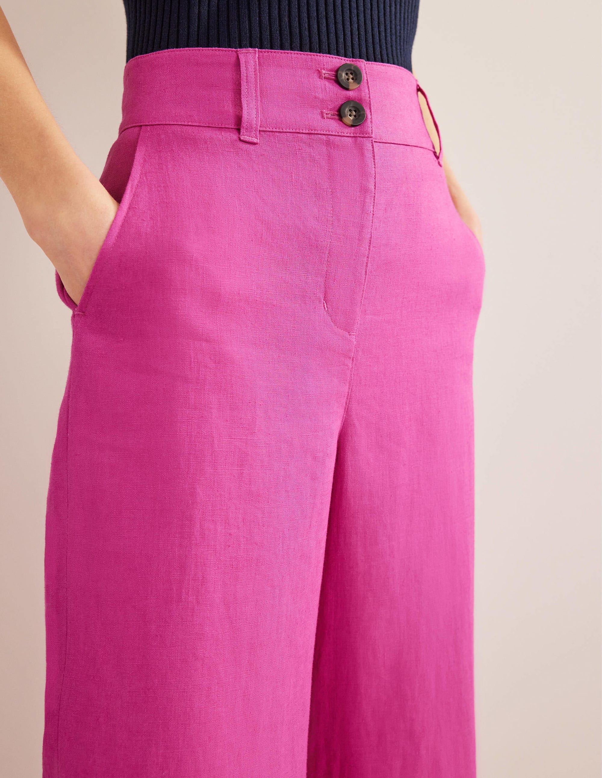 Highbury Linen Pants-Rose Violet - Image 5