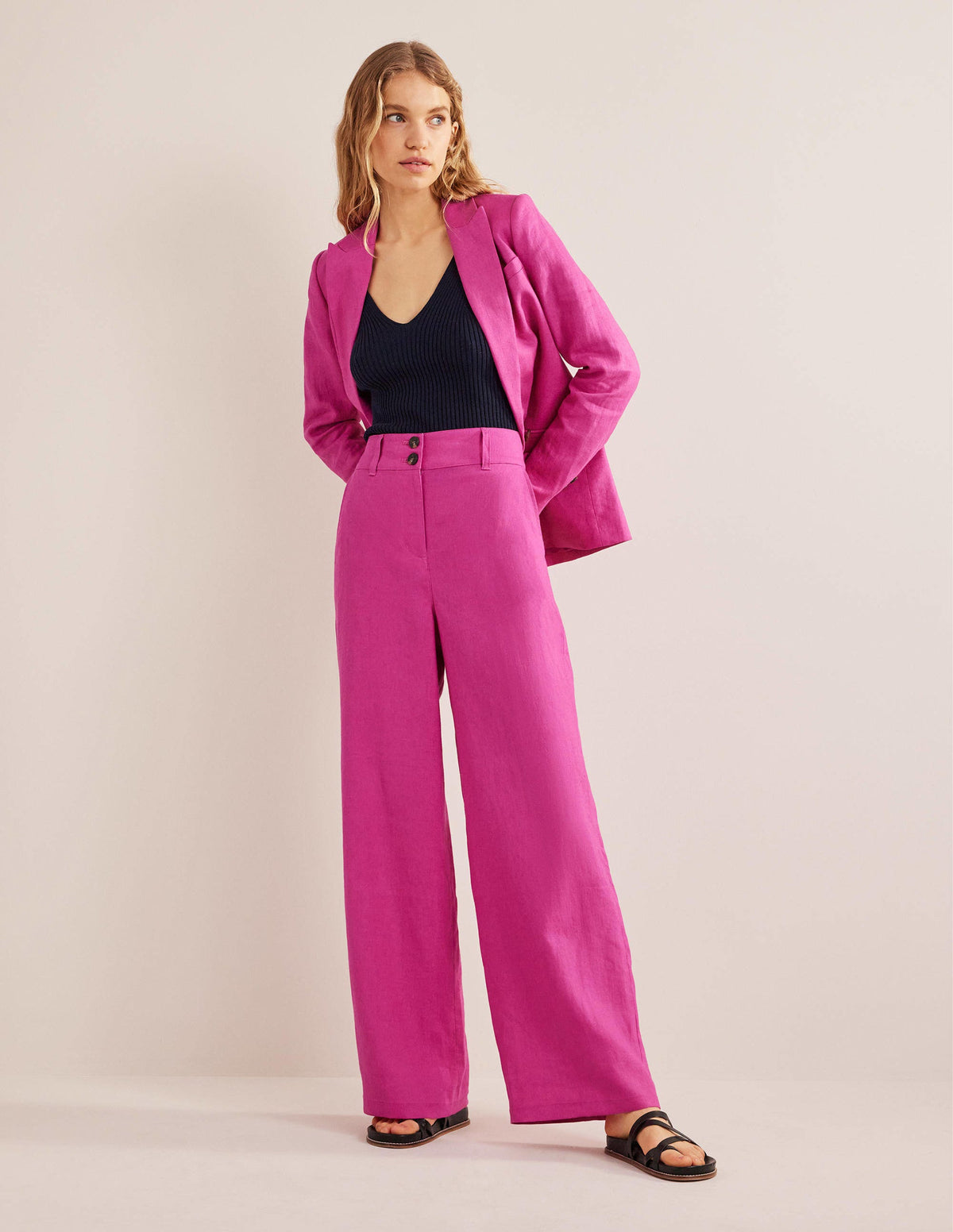 Highbury Linen Pants-Rose Violet - Image 6