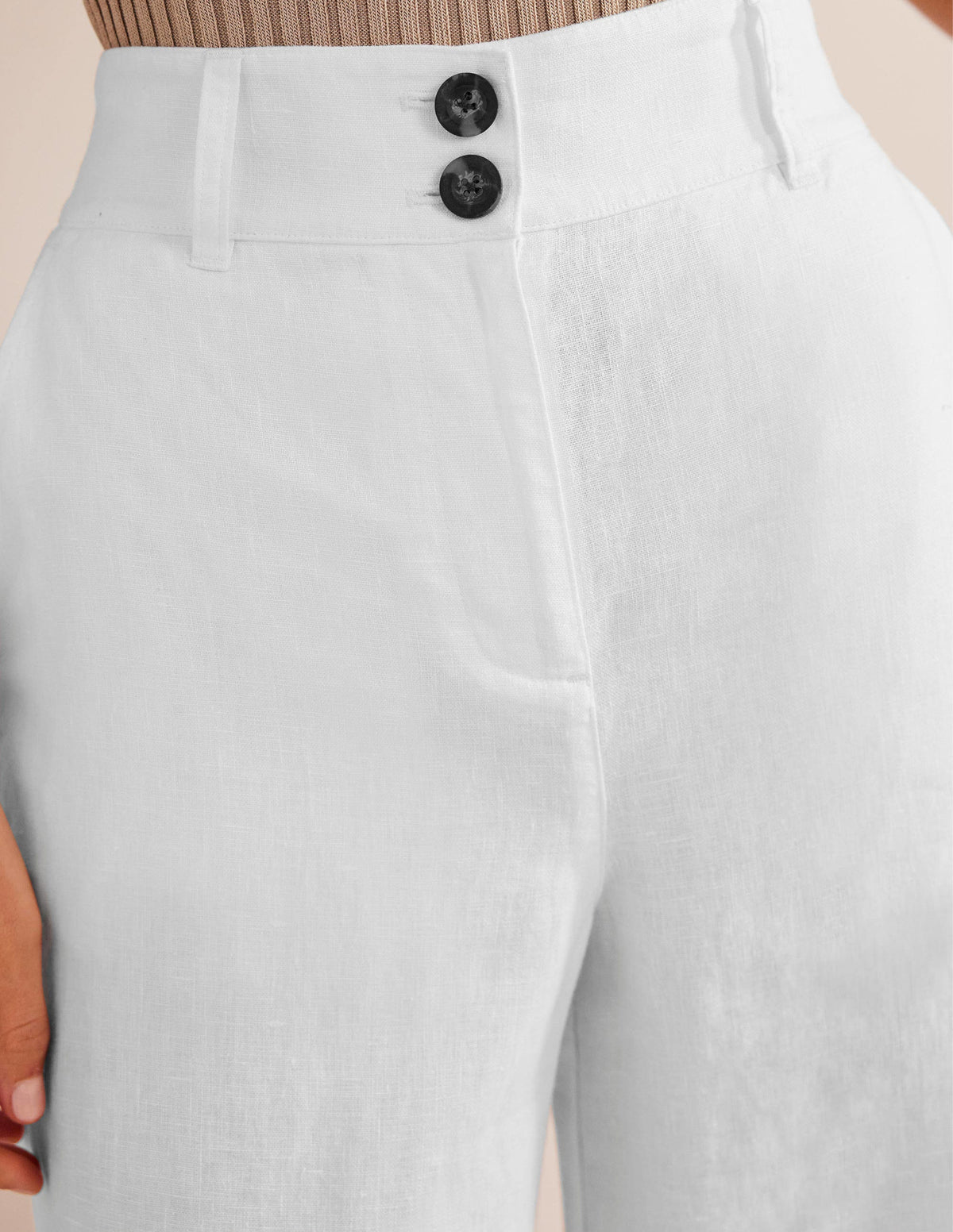 Highbury Linen Pants-White - Image 5