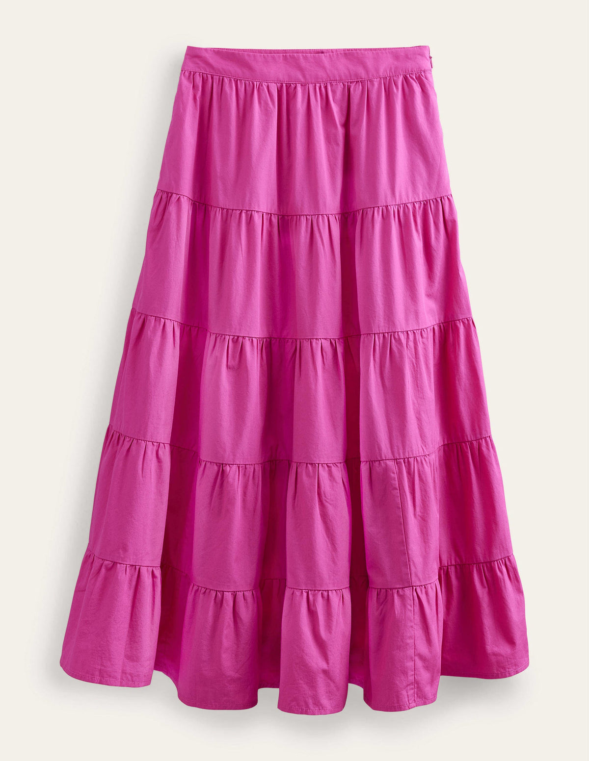 Tiered Poplin Midi Skirt-Rose Violet - Image 6