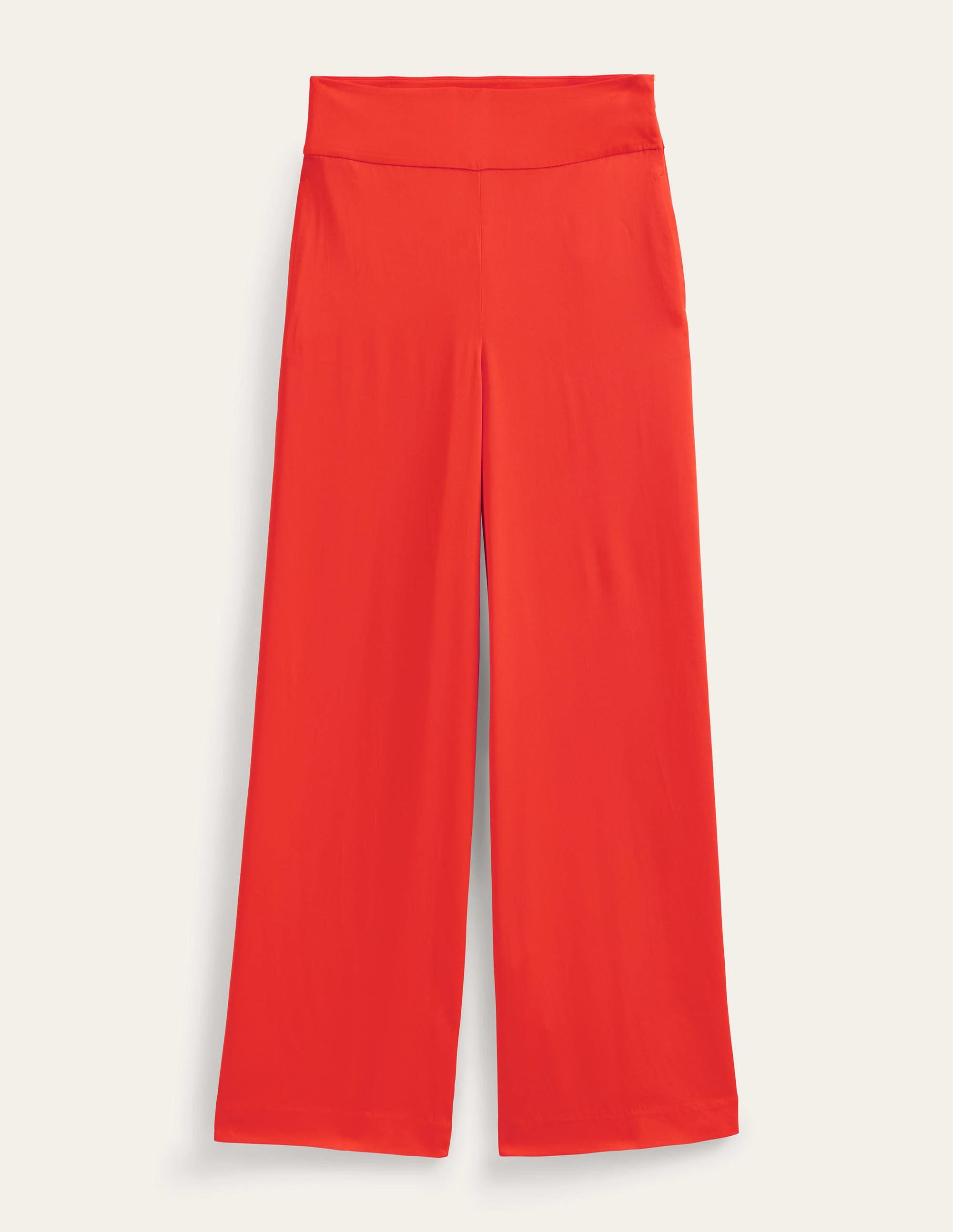 Fluid Printed Wide Pants-Vermillion Red - Image 6