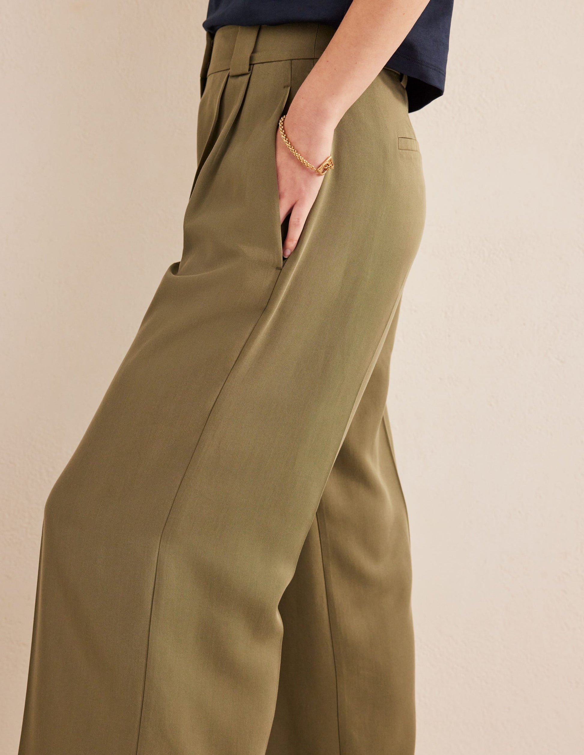 Islington Wide Leg Pants-Washed Khaki-2