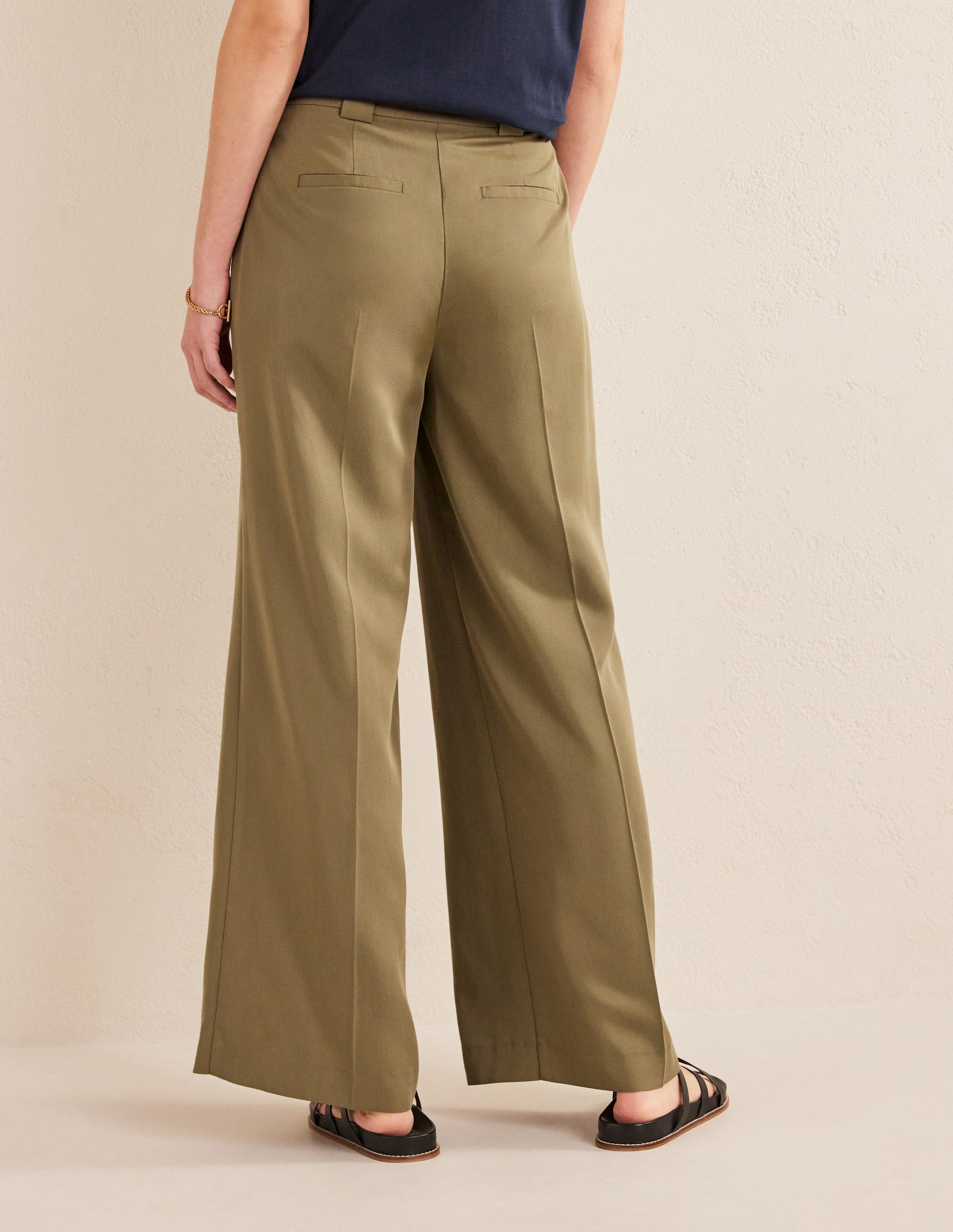 Islington Wide Leg Pants-Washed Khaki - Image 3