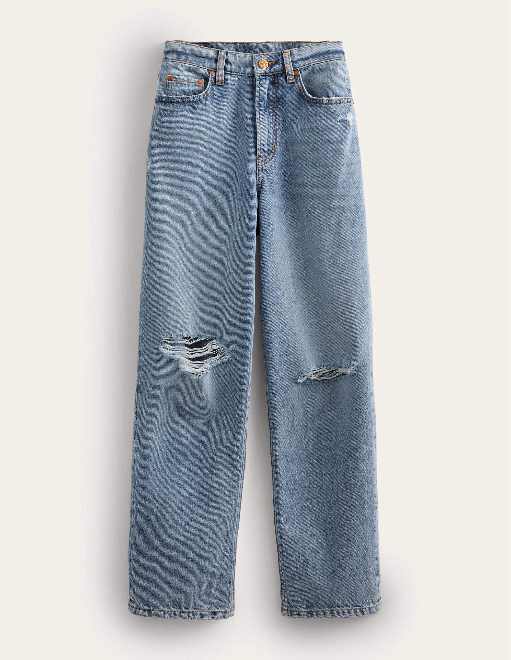 Mid Rise Loose Jeans-Mid Wash - Image 7
