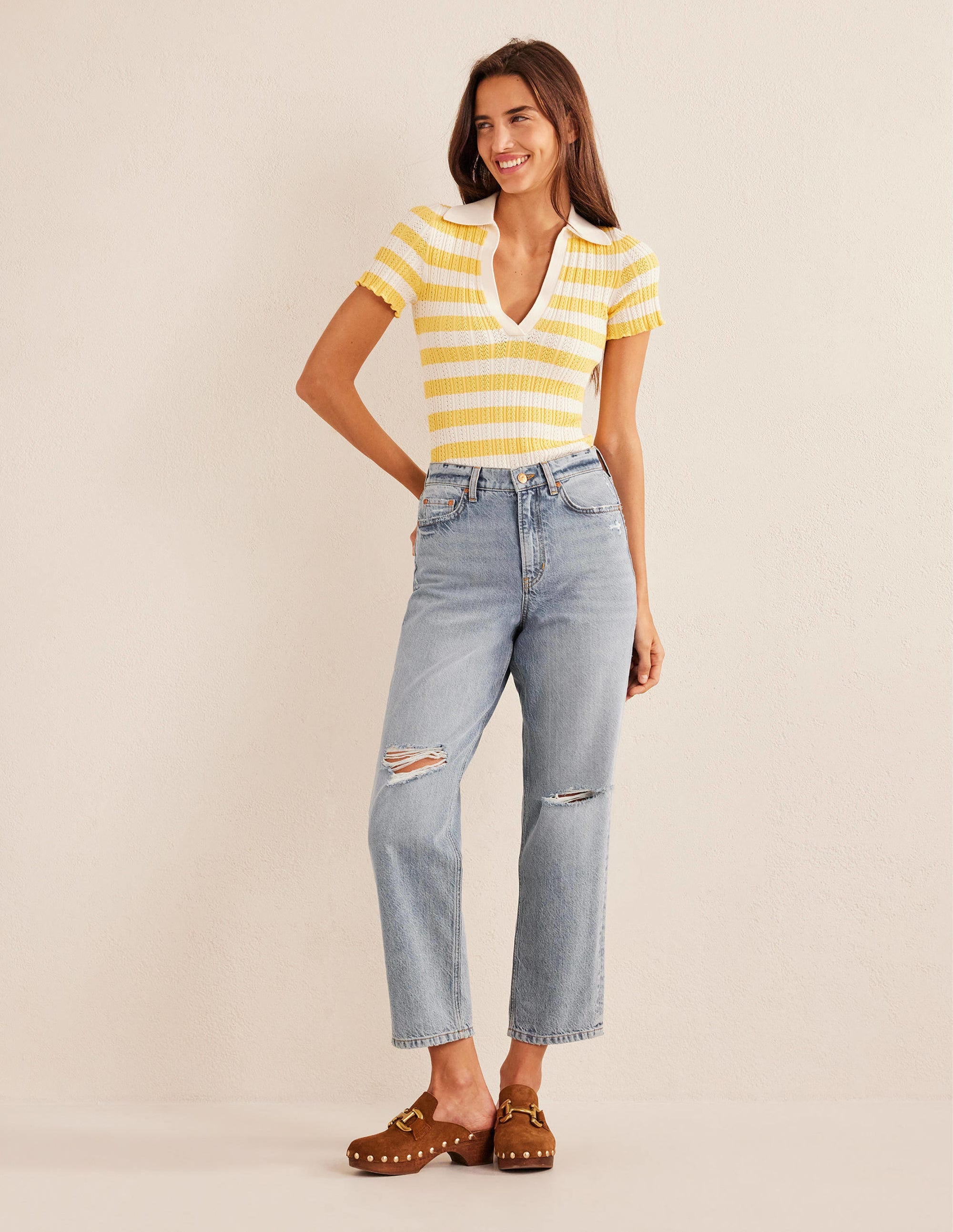Mid Rise Loose Jeans-Mid Wash - Image 6
