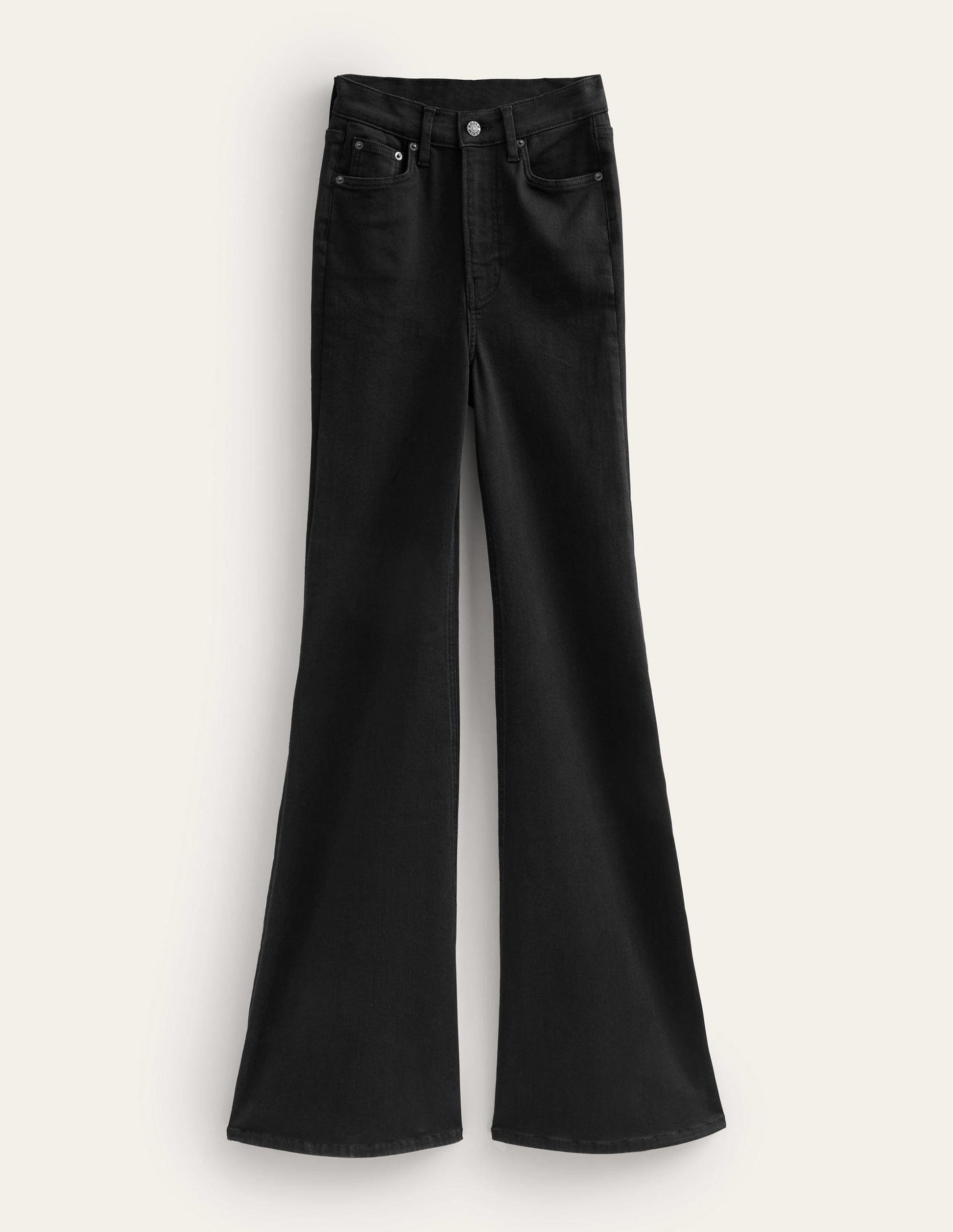 High Rise Super Flare Jeans-Black-7