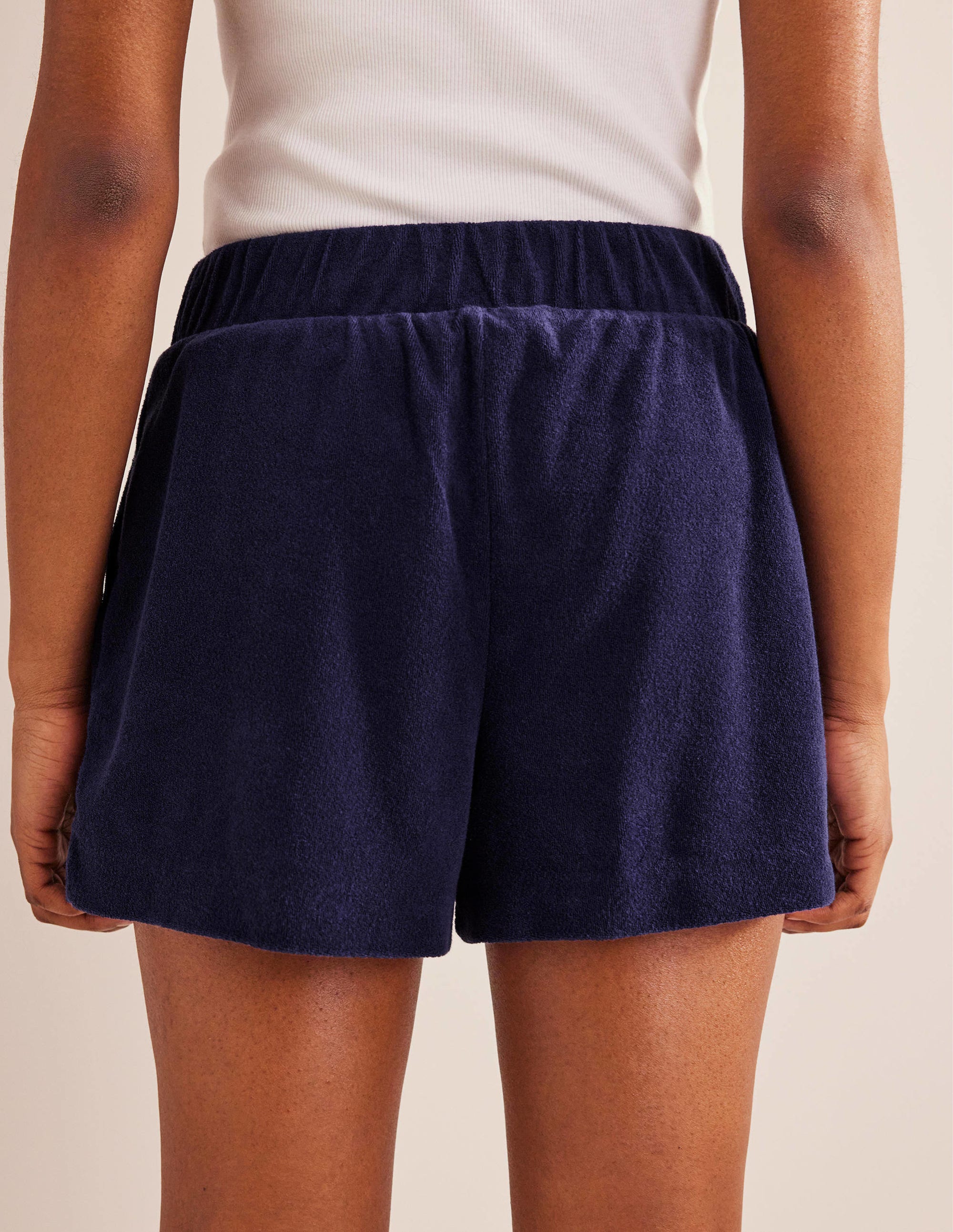 Towelling Shorts-Prussian Blue - Image 3