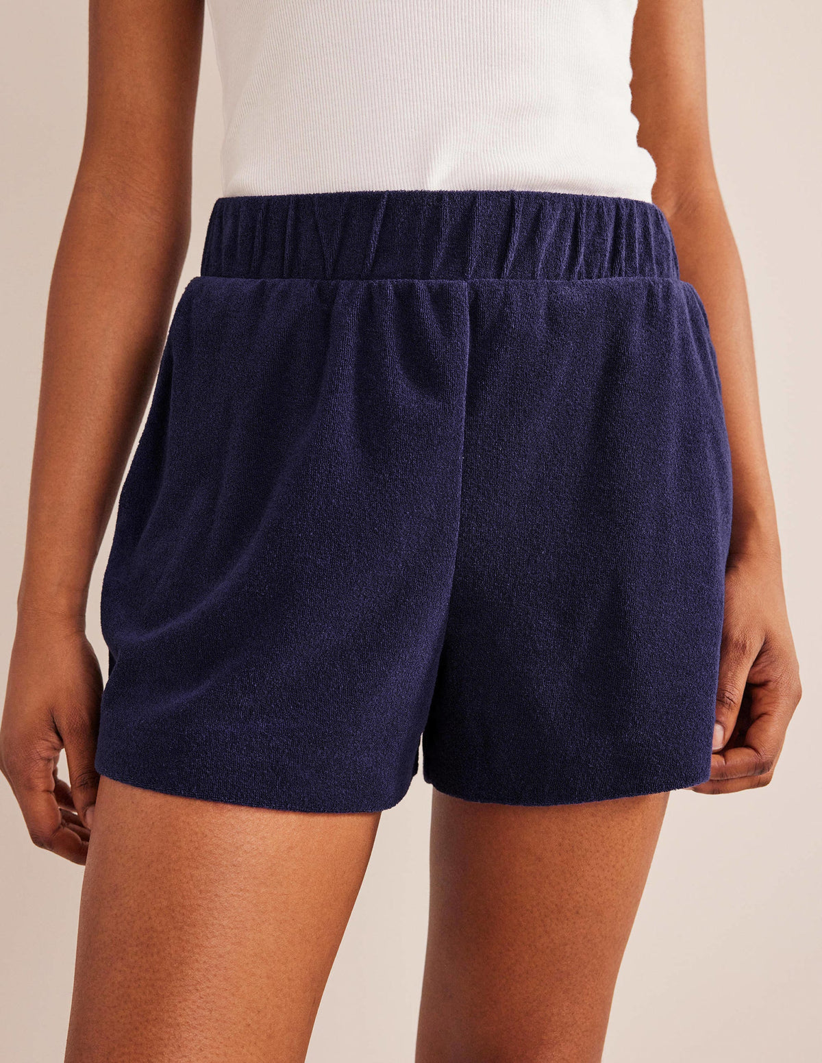Towelling Shorts-Prussian Blue-4