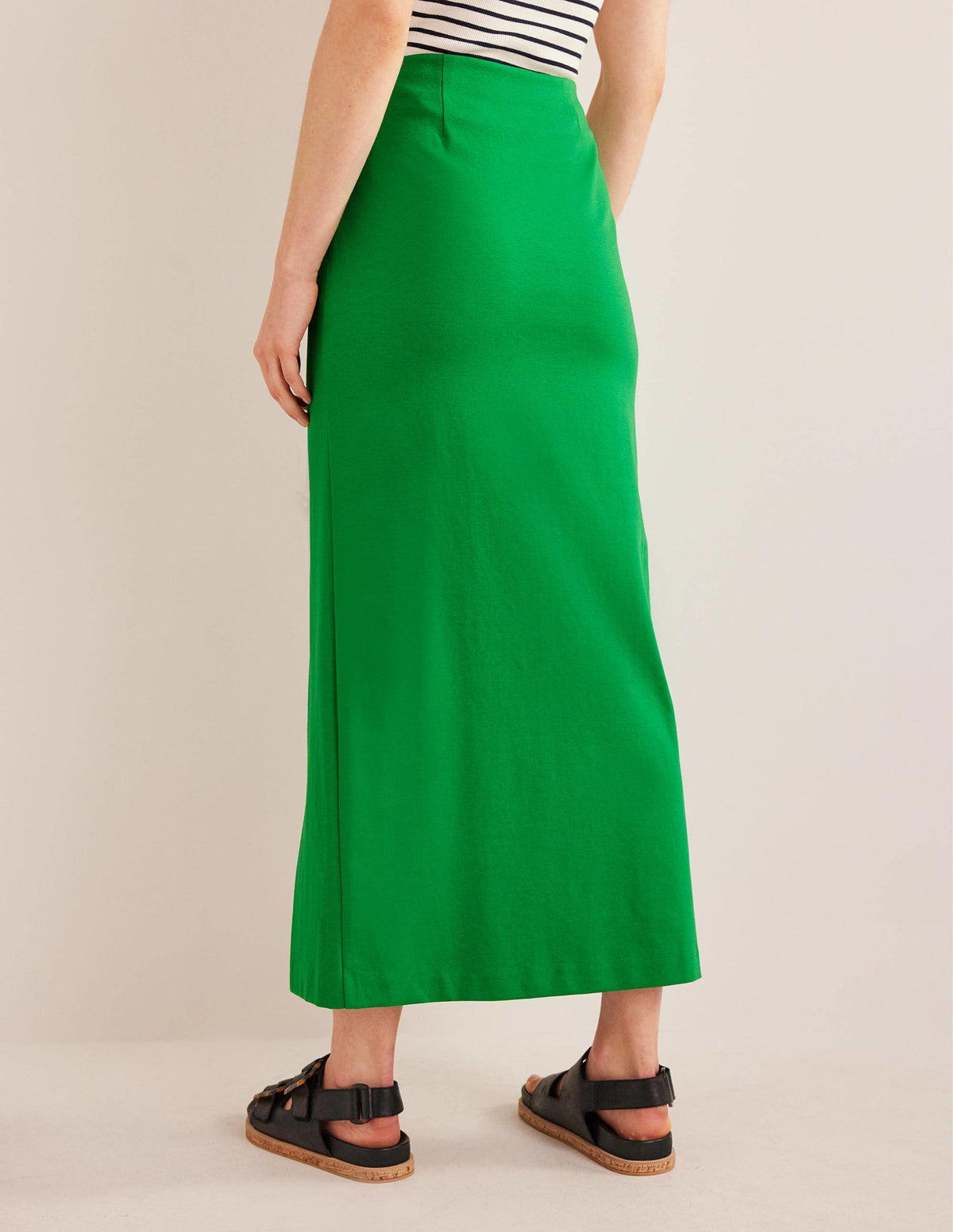 Knot Detail Jersey Midi Skirt-Rolling Hills-3