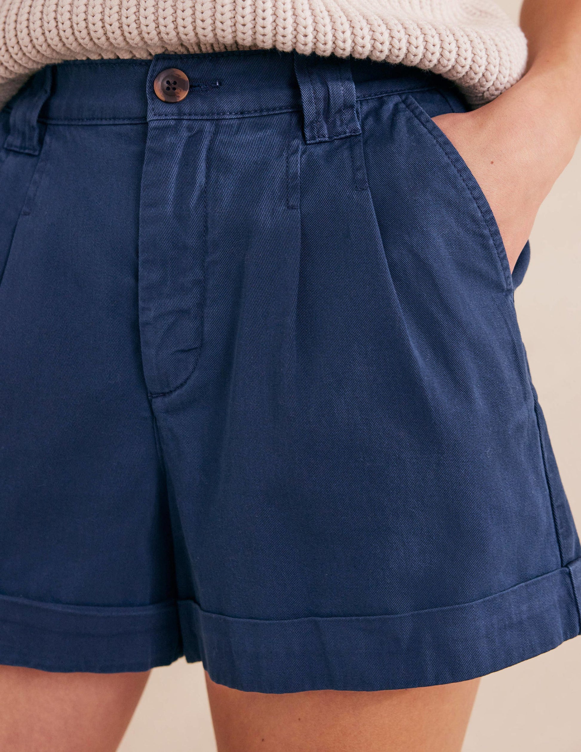 Casual Cotton Shorts-Night Blue-2