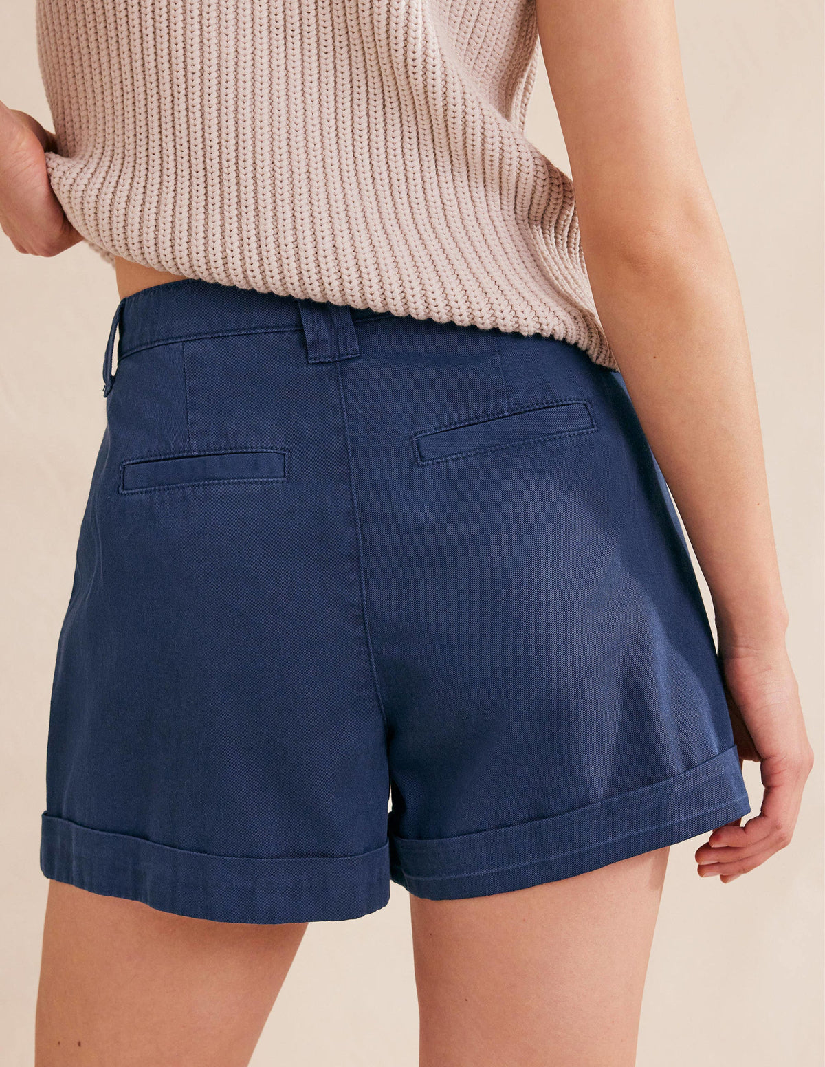 Casual Cotton Shorts-Night Blue-3