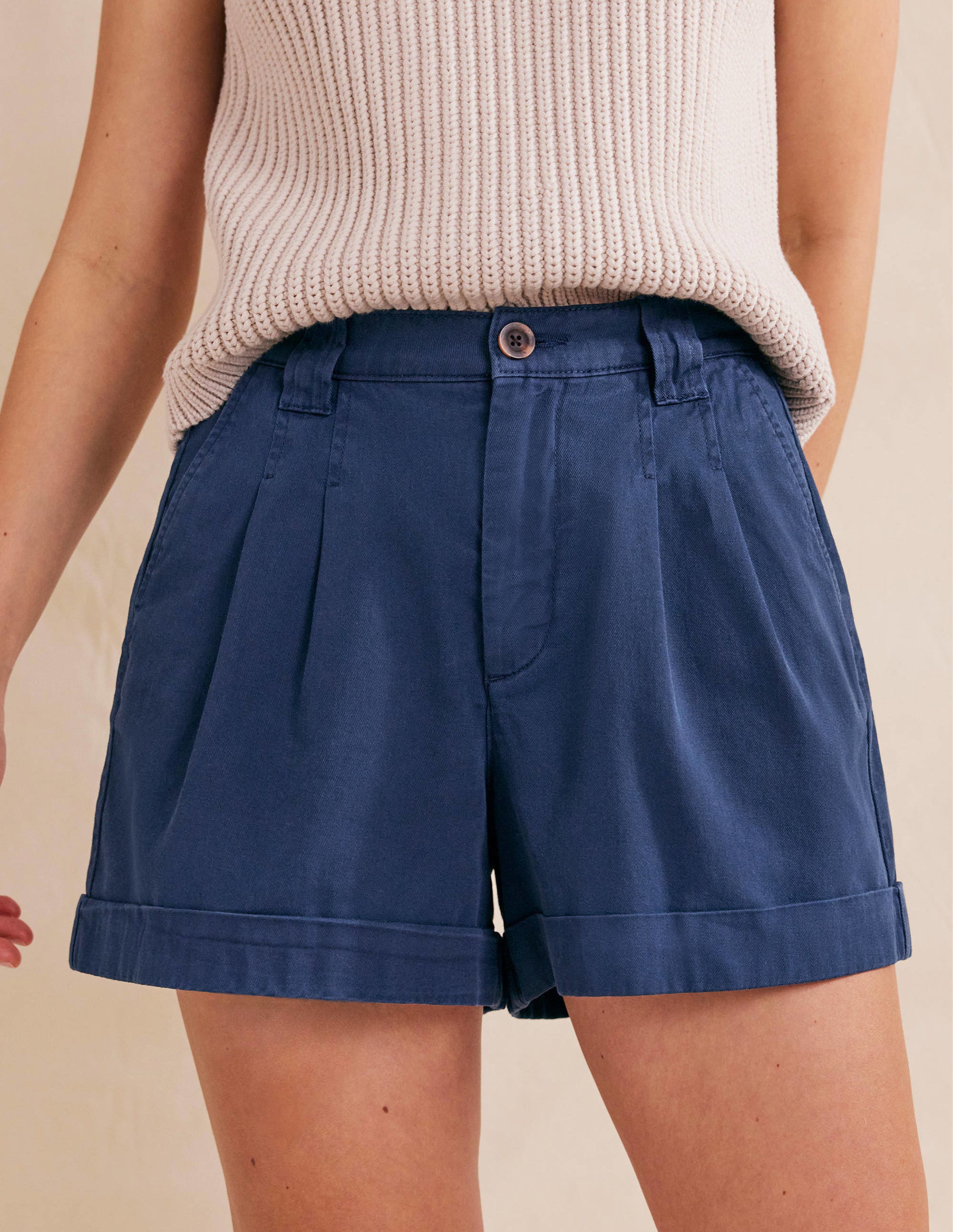 Casual Cotton Shorts-Night Blue - Image 4