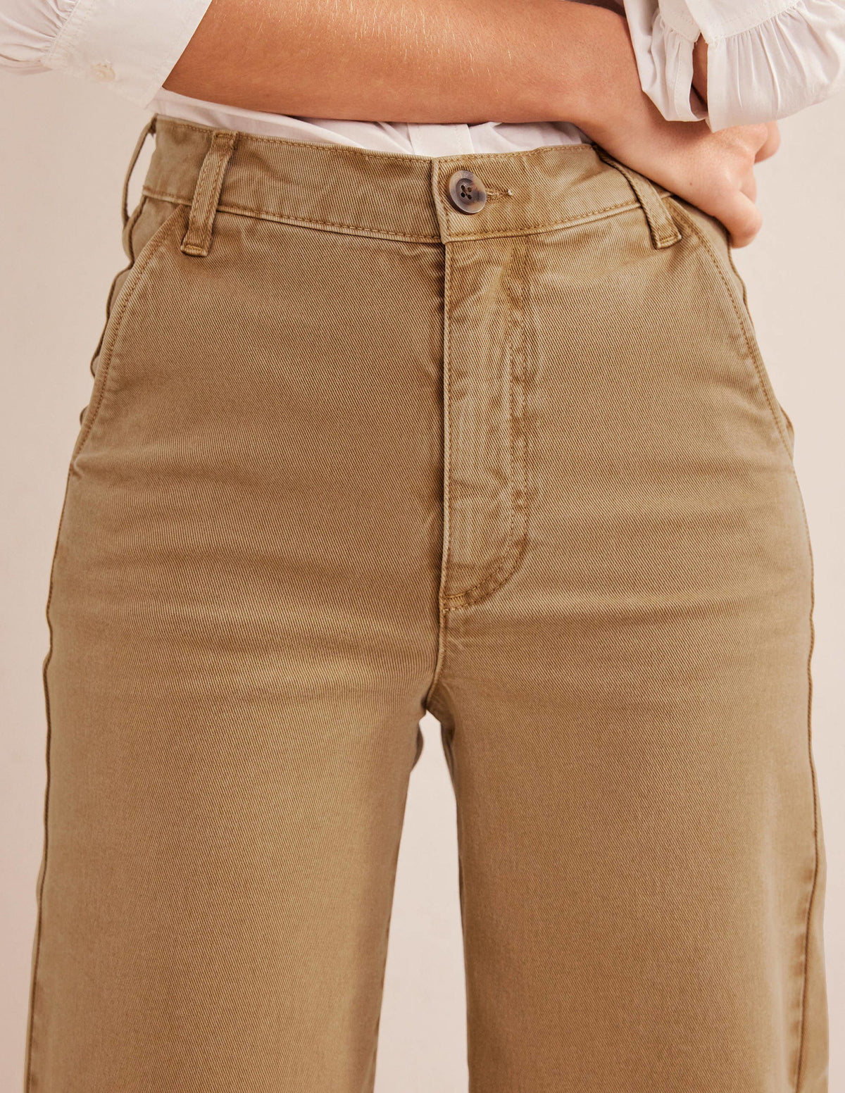 Casual Wide Leg Pants-Brown - Image 5