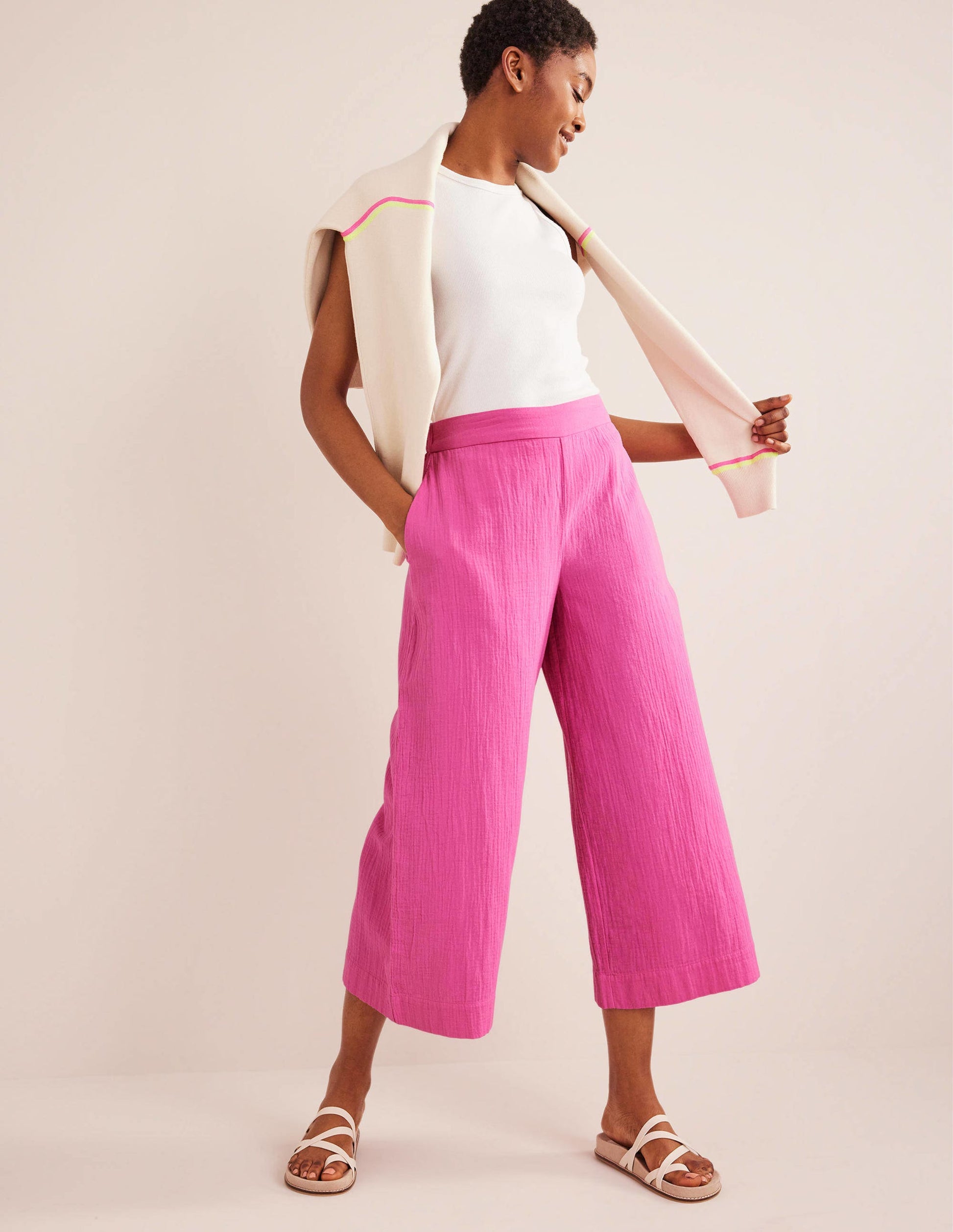 Double Cloth Pants-Festival Pink-1