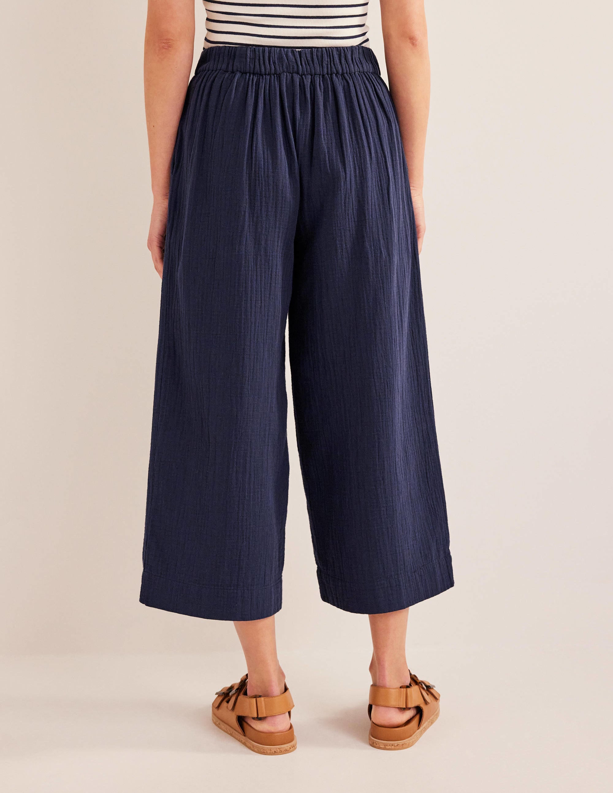 Double Cloth Pants-Navy - Image 3