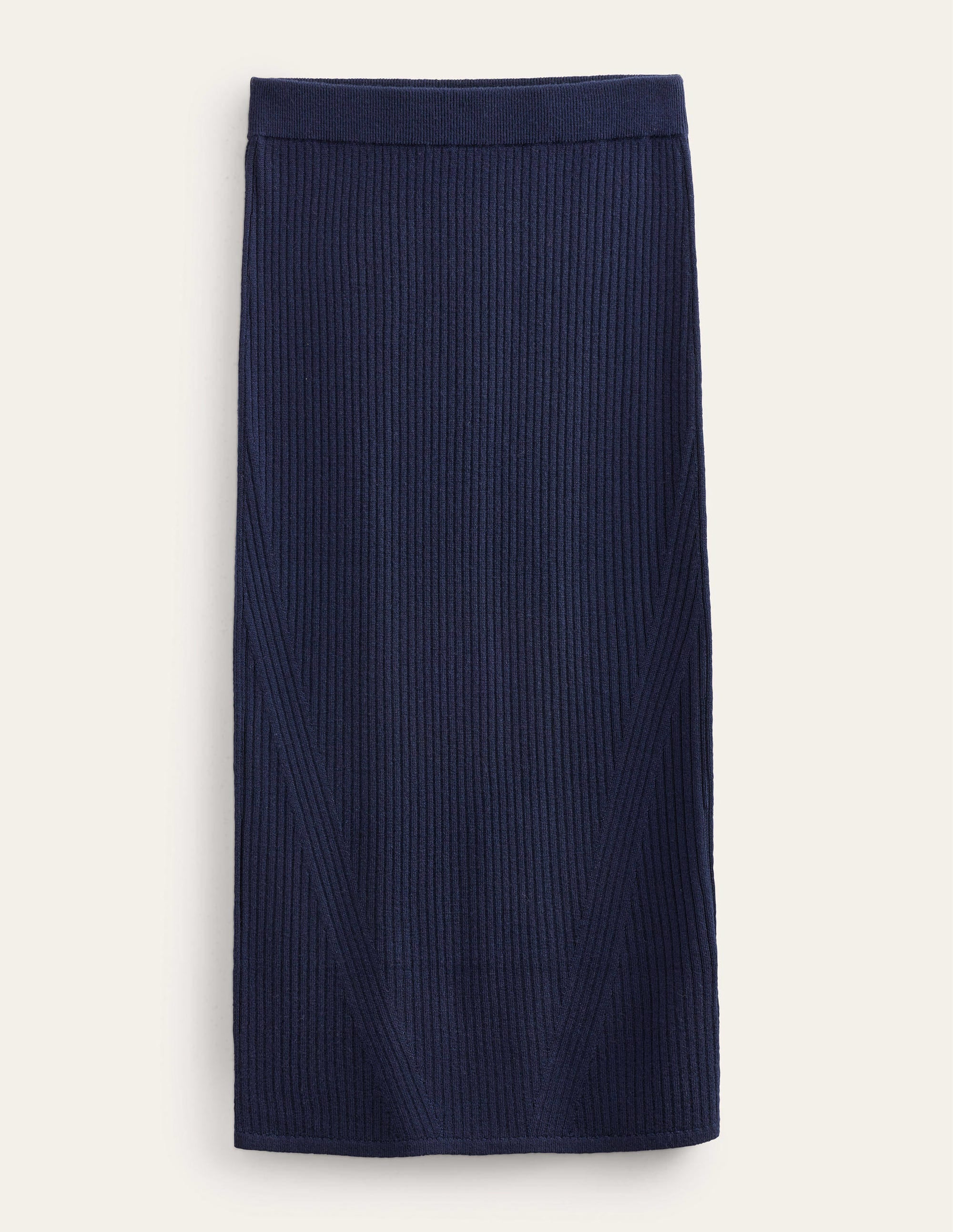 Merino Knit Midi Skirt-Navy - Image 5