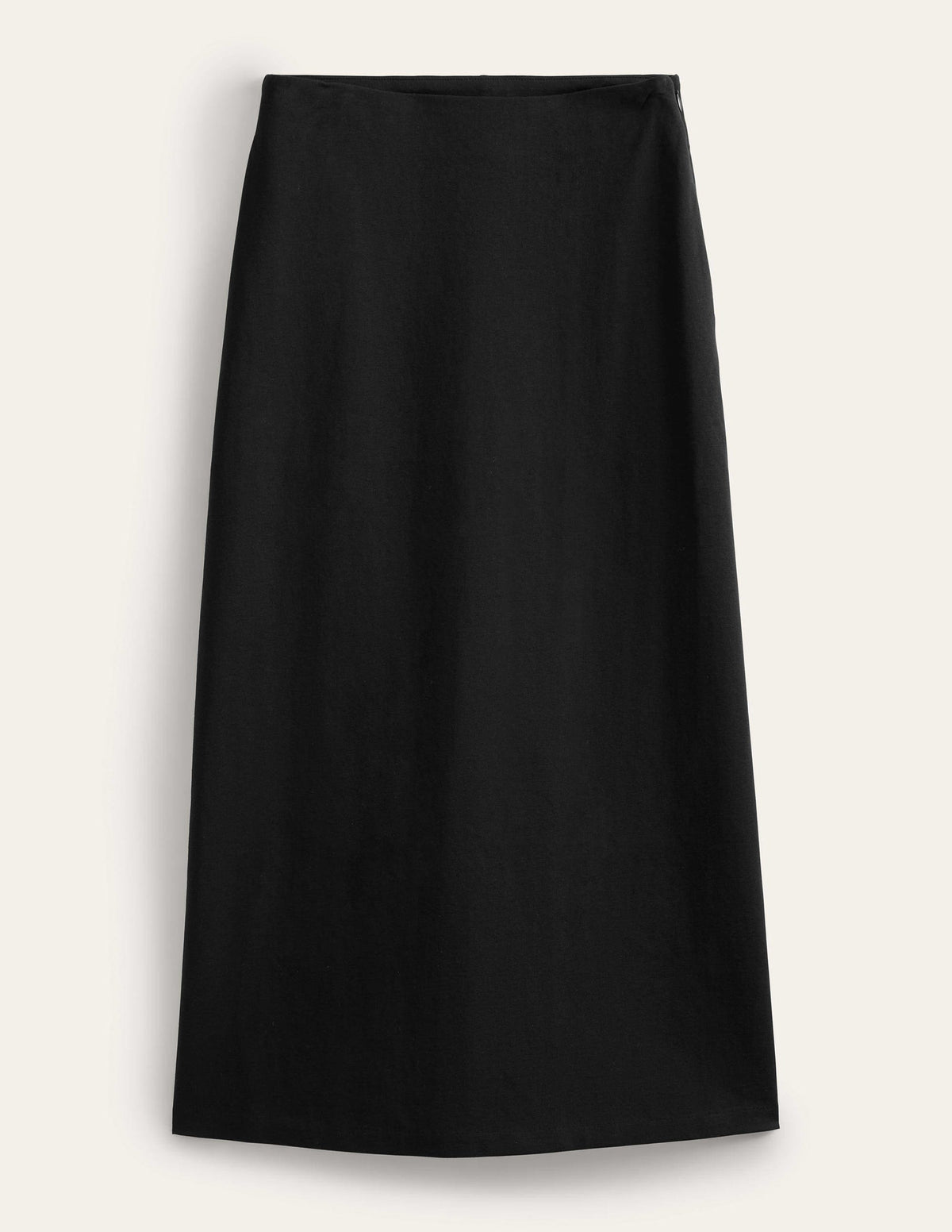 Straight Jersey Midi Skirt-Black - Image 5