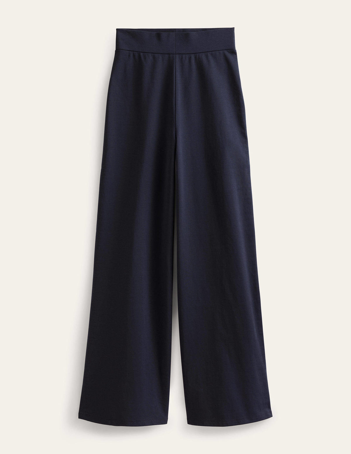 Wide Leg Jersey Pants-Navy-5