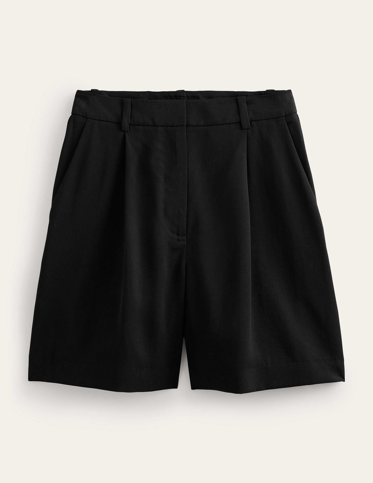 Tencel Relaxed Shorts-Black - Image 5