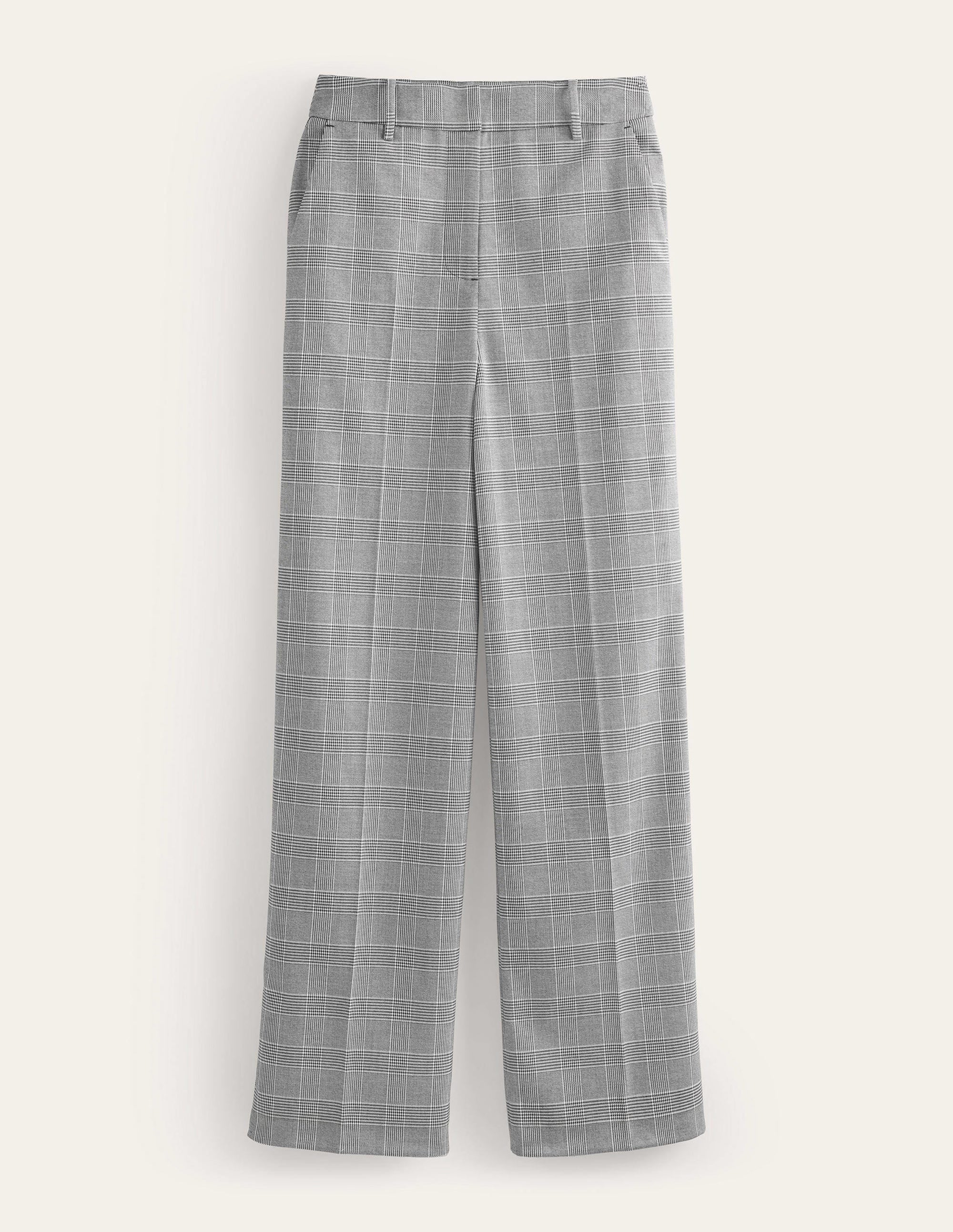 Wesbourne Wide Leg Pants-Check with Navy Side Stripe - Image 6