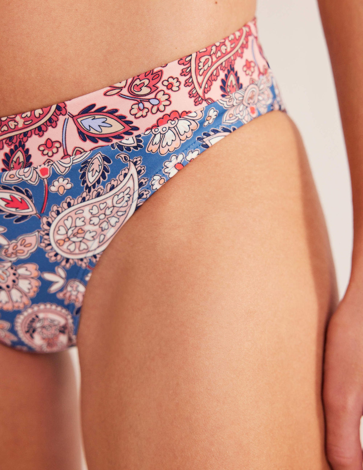 Ithaca Panel Bikini Bottoms-True Navy, Paisley Terrace-2