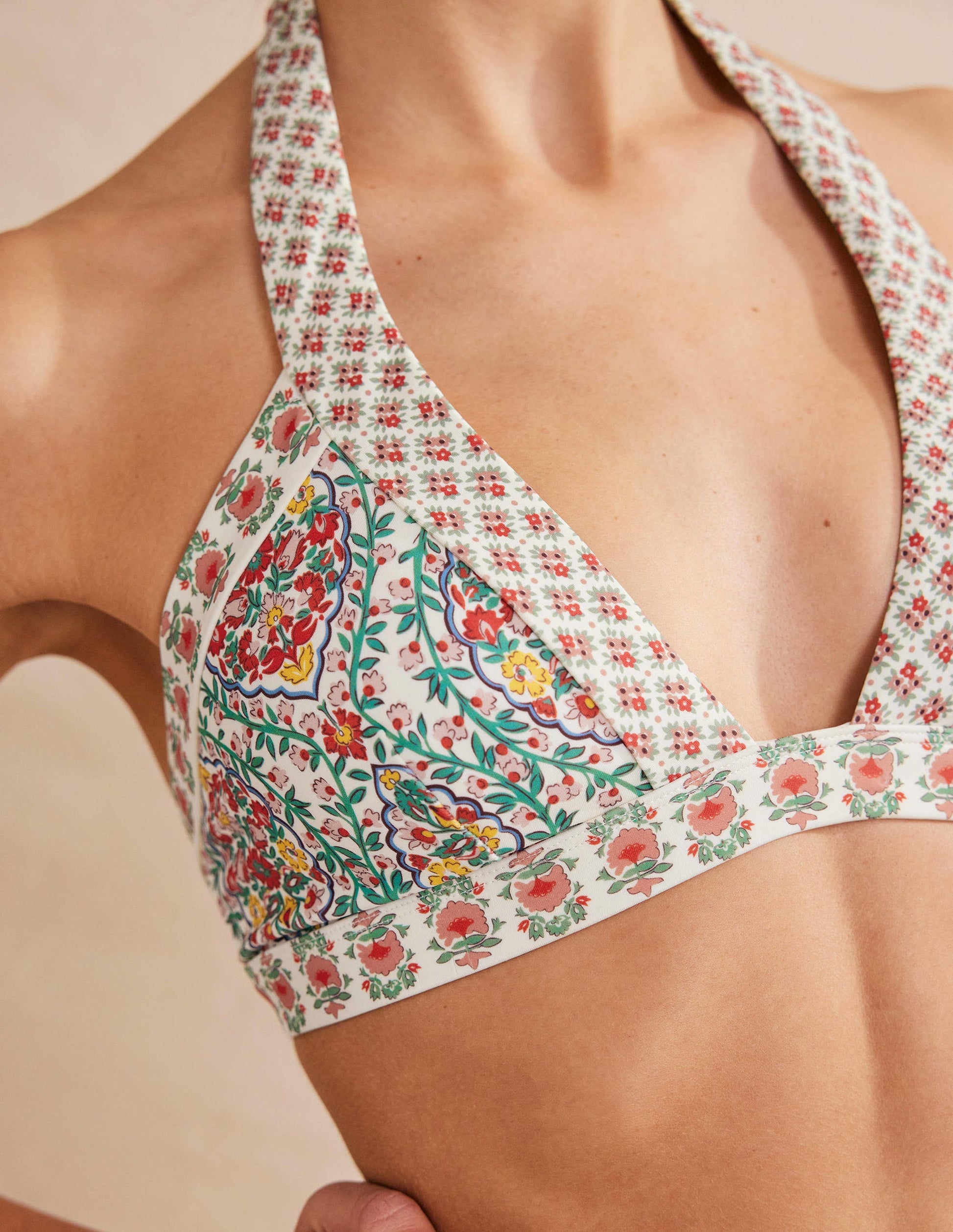 Ithaca Halter Bikini Top-Multi, Vine Terrace-2