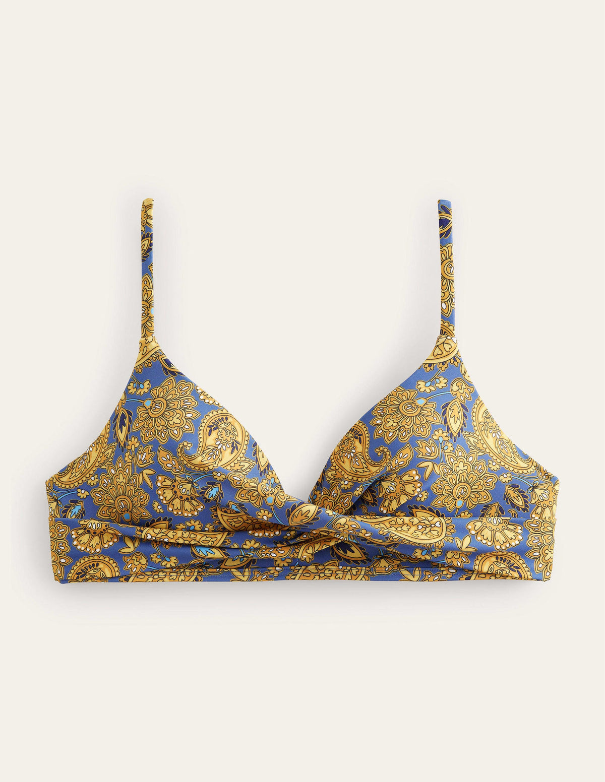 Capri Cup-size Bikini Top-Harvest Gold, Paisley Terrace - Image 5