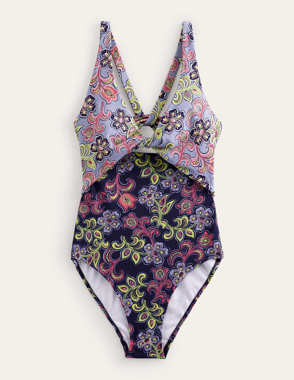Twist Detail Swimsuit-French Navy, Botanic Tavern - Image 7