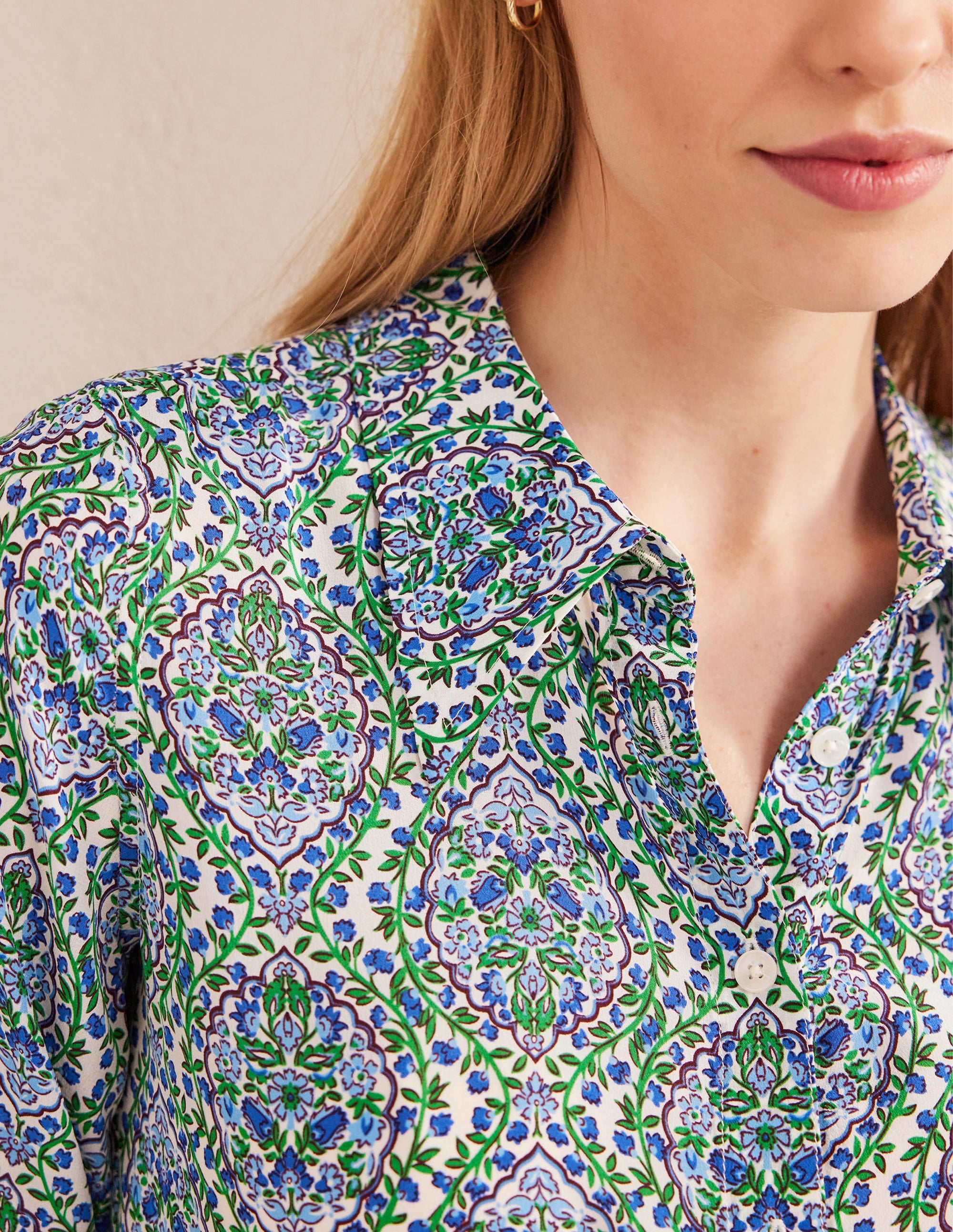 Silk Shirt-Linseed, Vine Terrace - Image 2