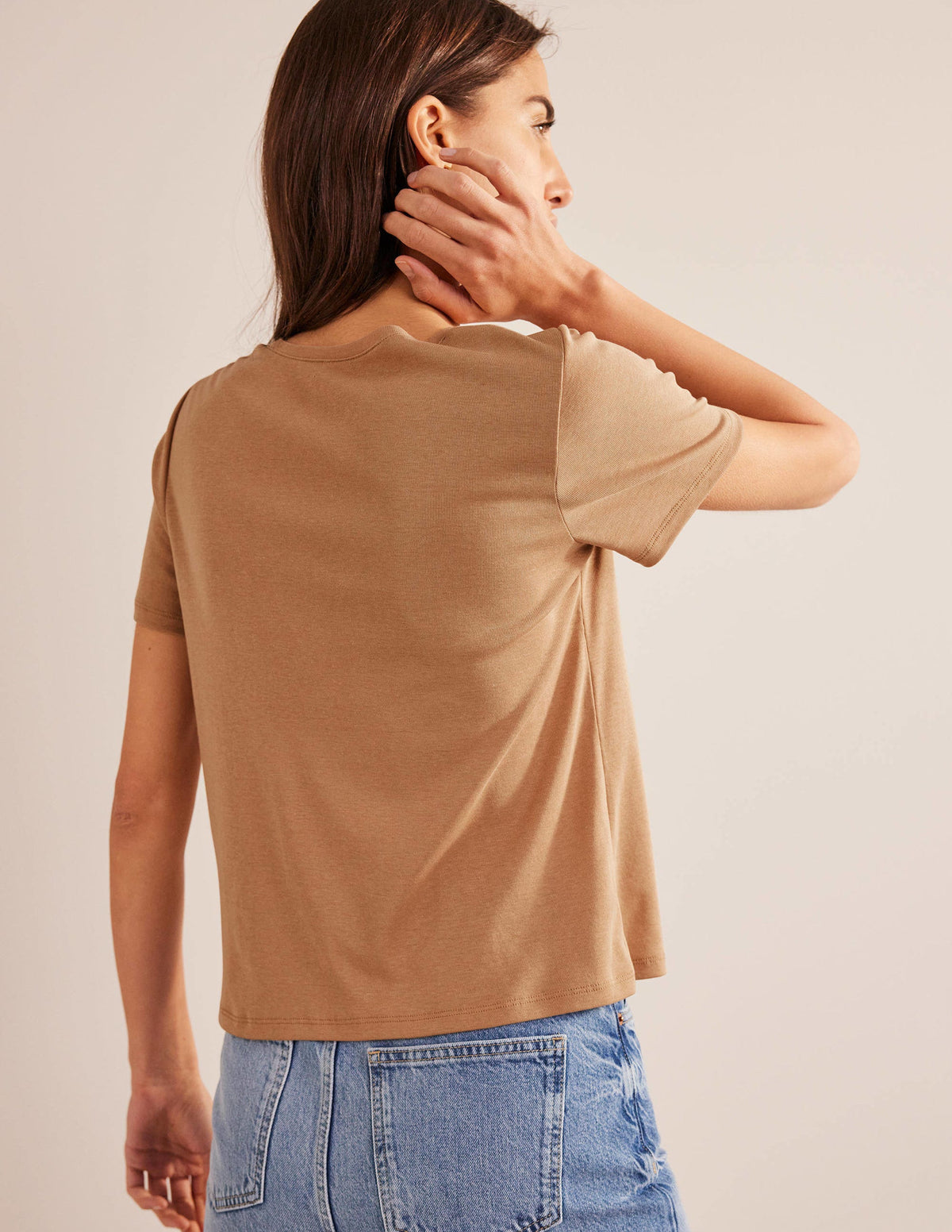 Soft Touch T-Shirt-Camel - Image 3