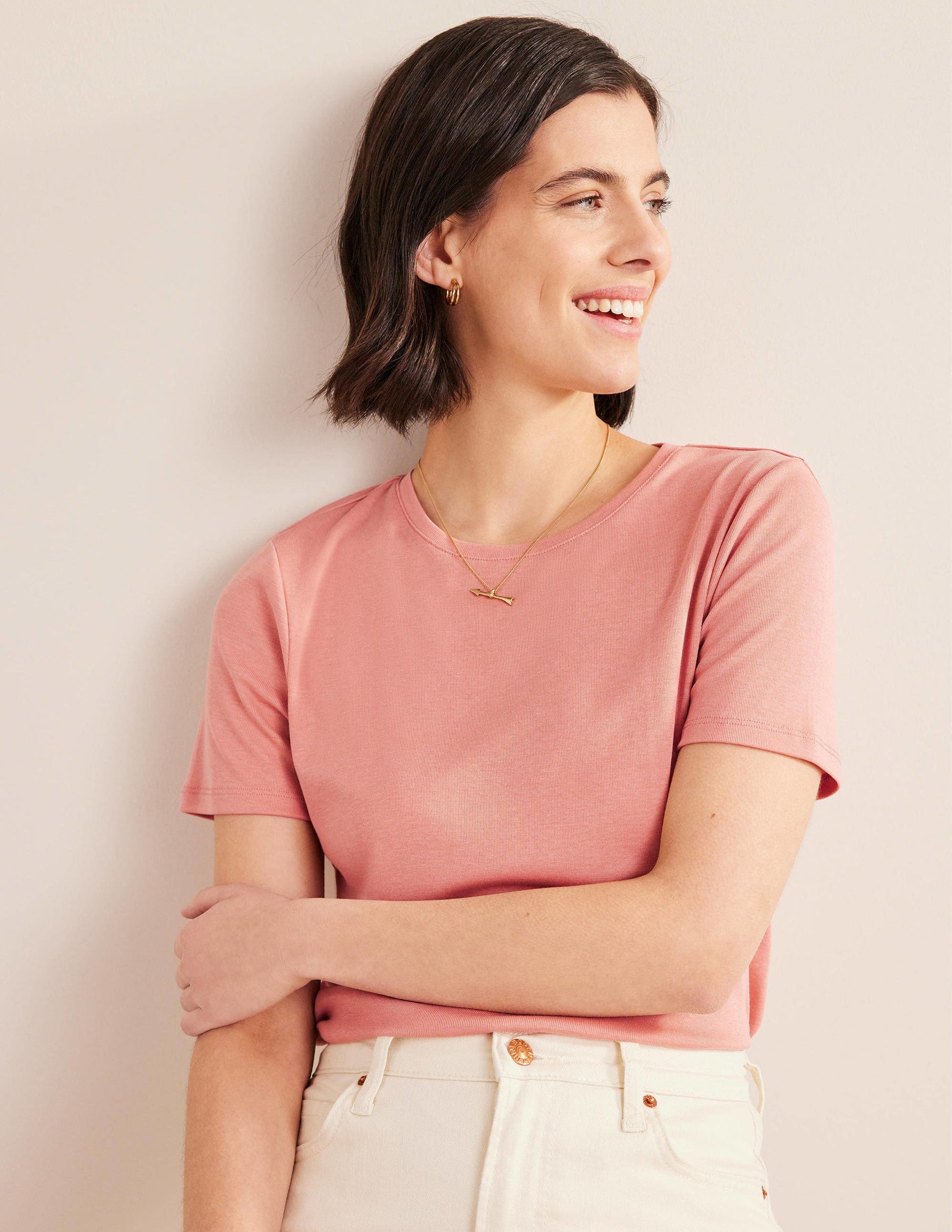 Soft Touch T-Shirt-Pink-4