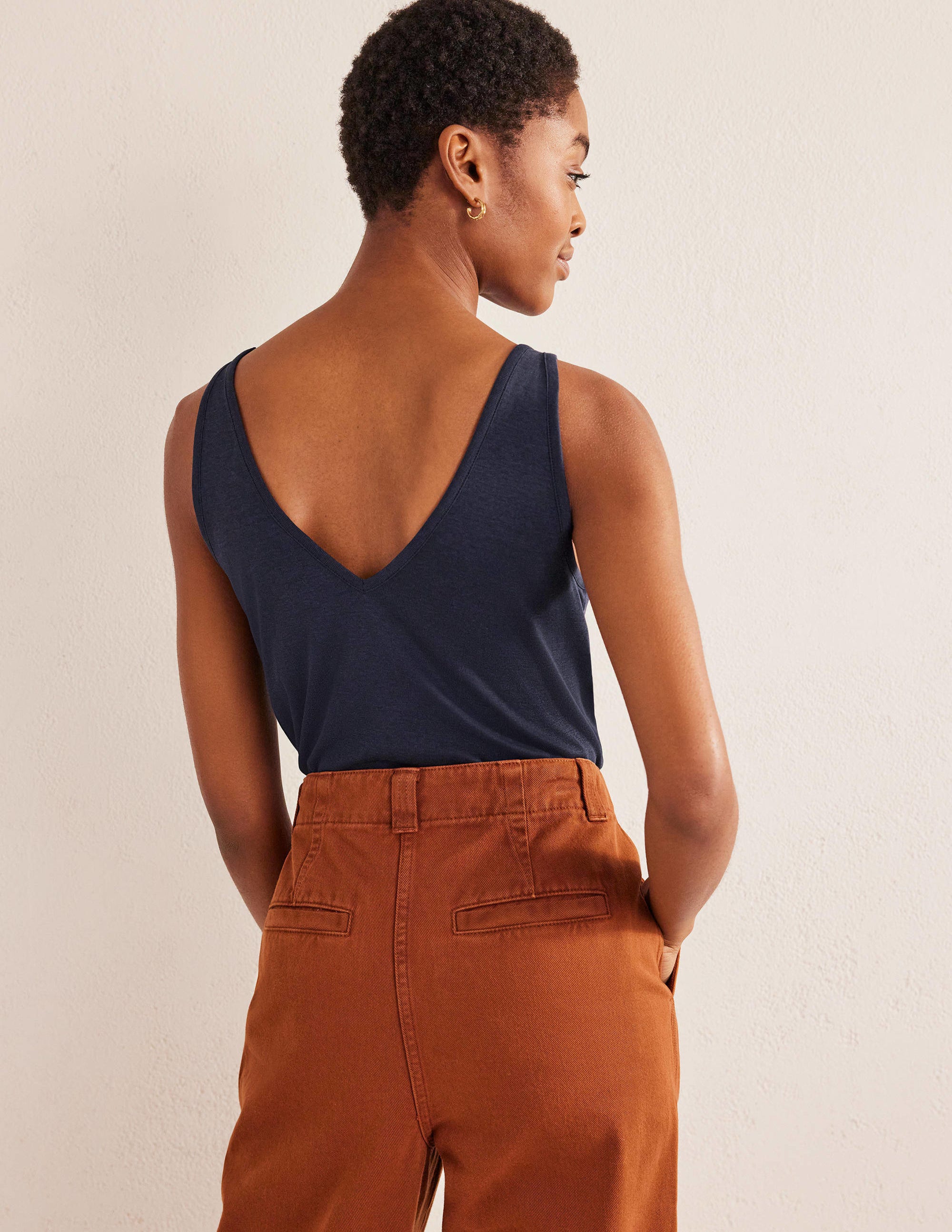 Soft Touch Tank-Navy - Image 3