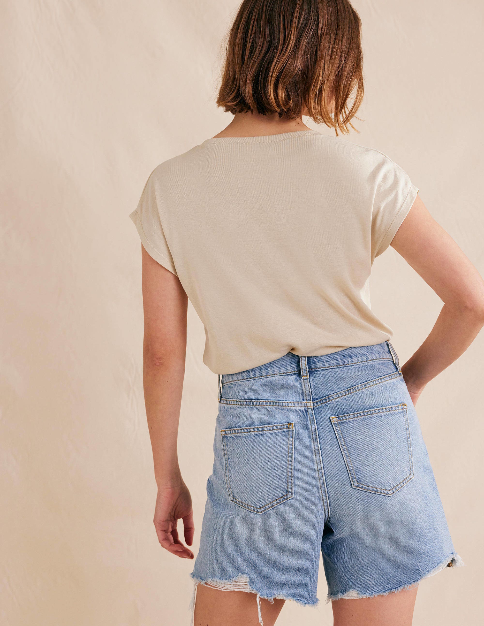 Soft Touch Sleeveless Top-Pearl Barley - Image 3